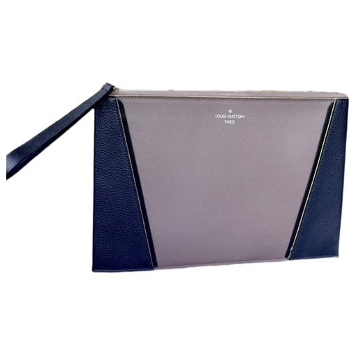 Leather clutch bag