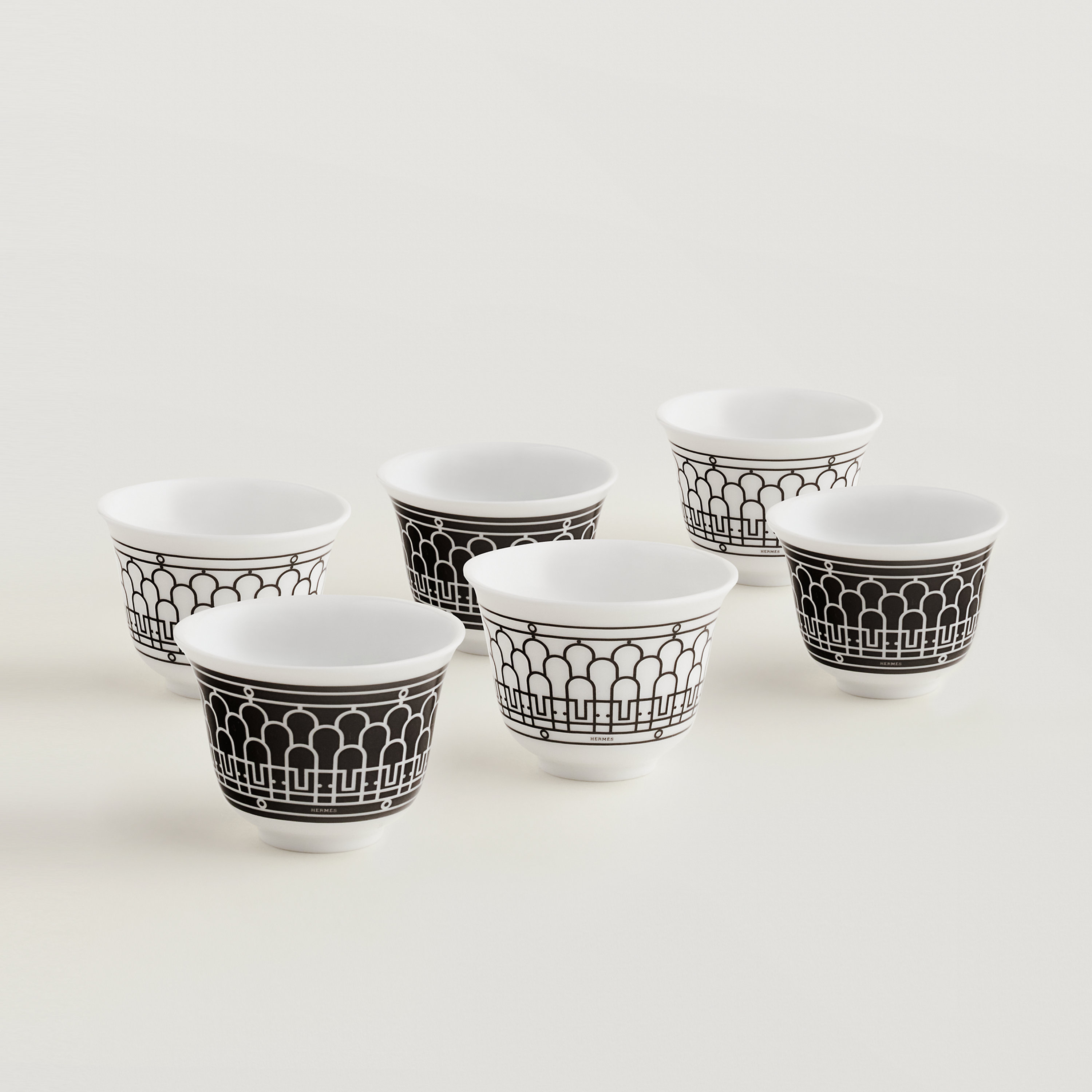 H Deco Set Of 6 Cups, Mini Model (N° 1 And 2)