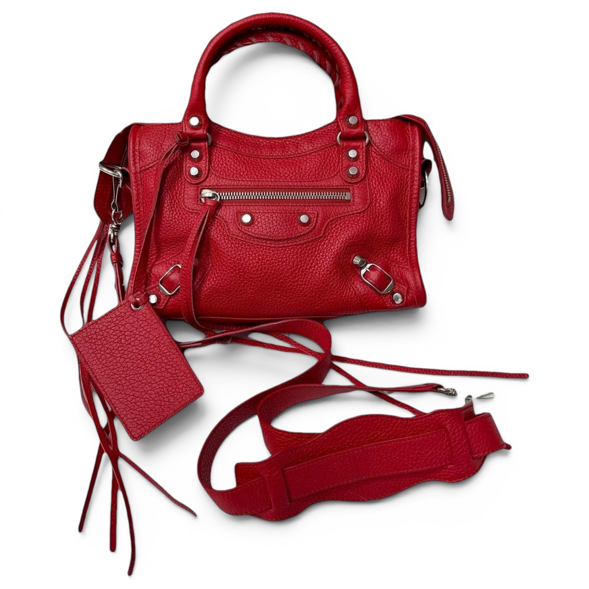 City leather handbag