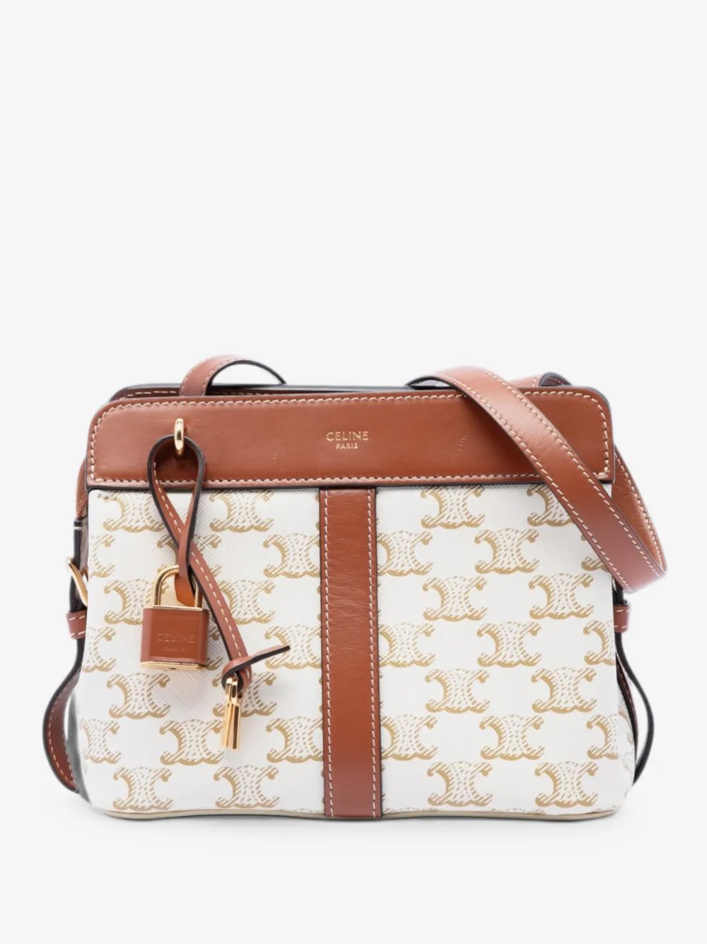 2021 Teen Triomphe Coated Canvas Cabas De France crossbody bag