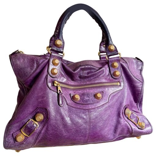 Work leather handbag
