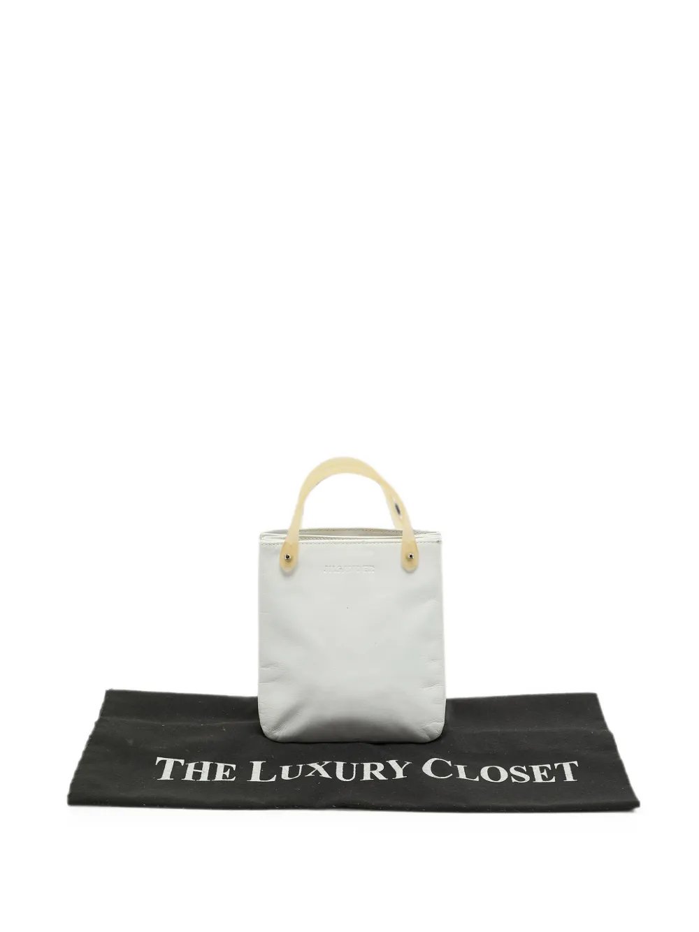 mini rubber-handle tote bag