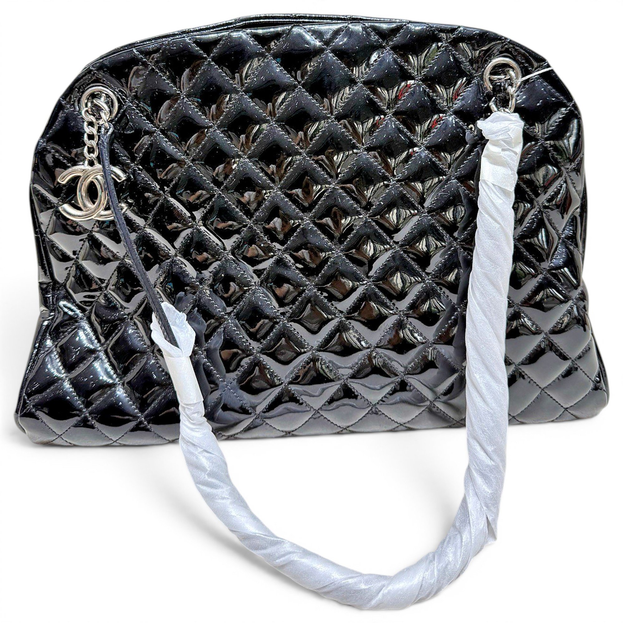 Patent leather handbag