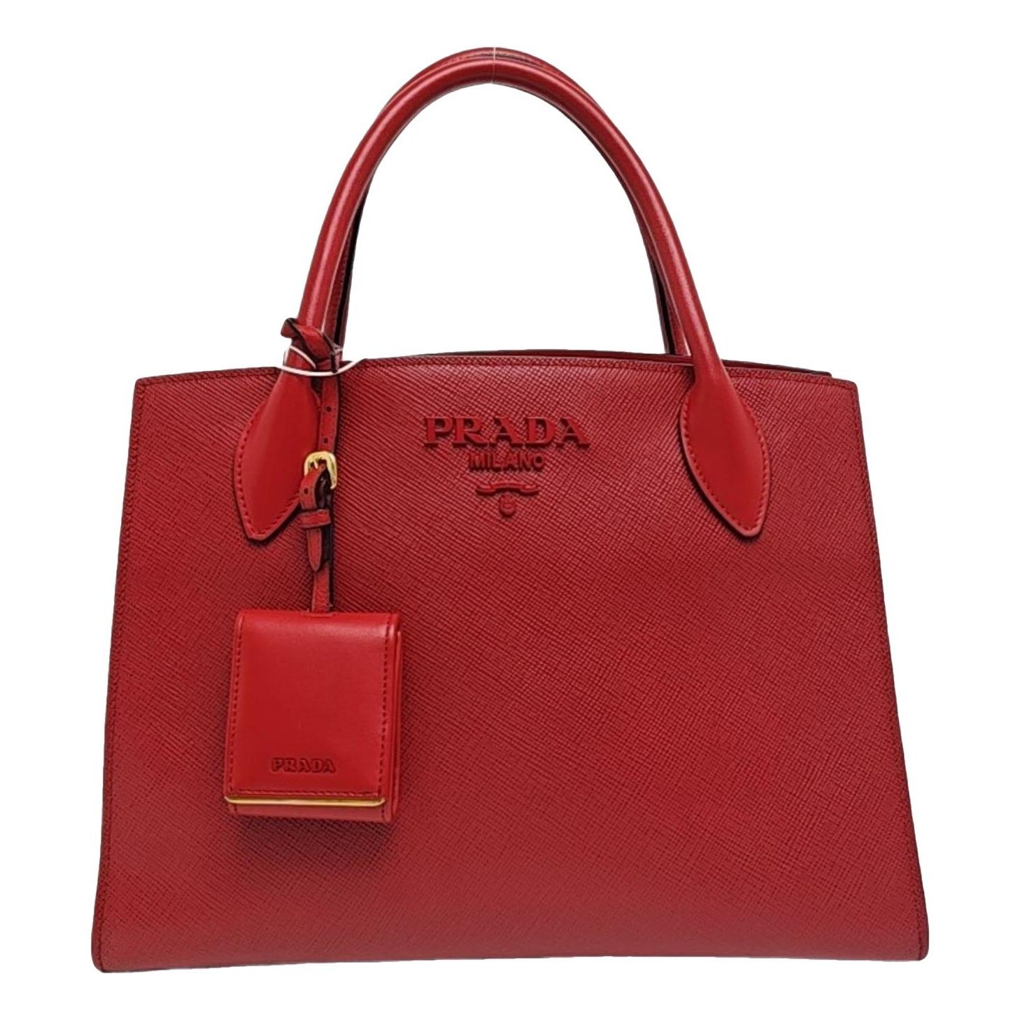 Monochrome leather handbag
