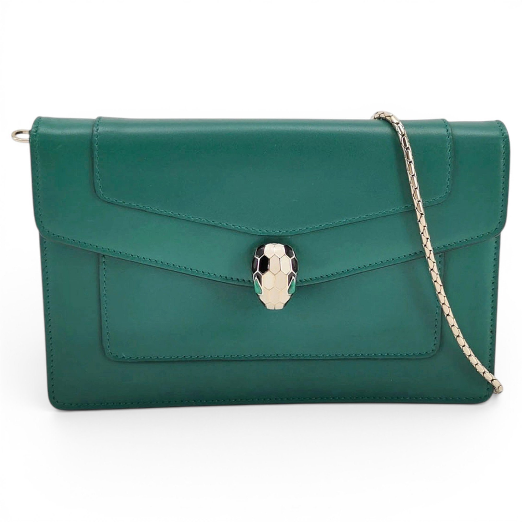 Serpenti leather handbag