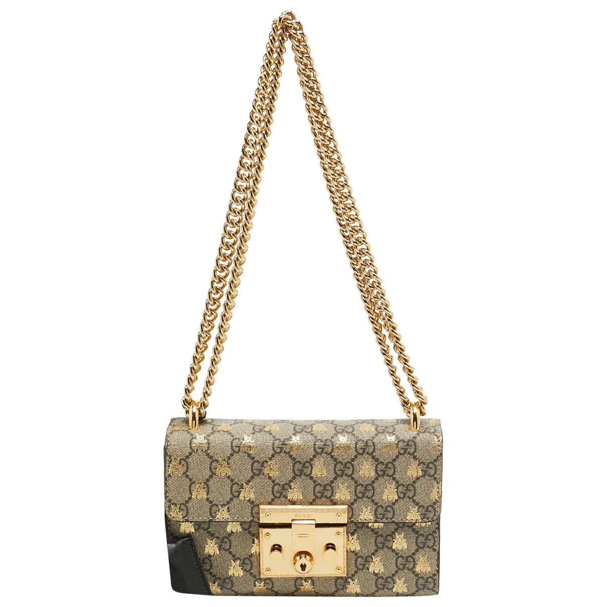 Padlock leather handbag