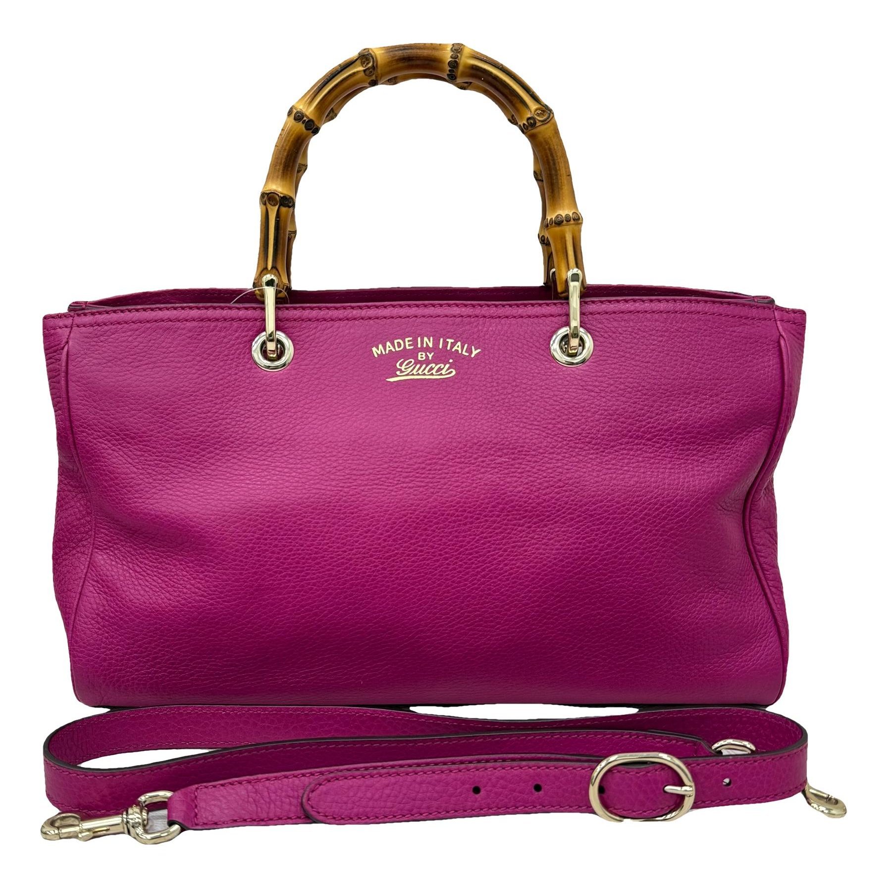 Bamboo Shopper leather handbag