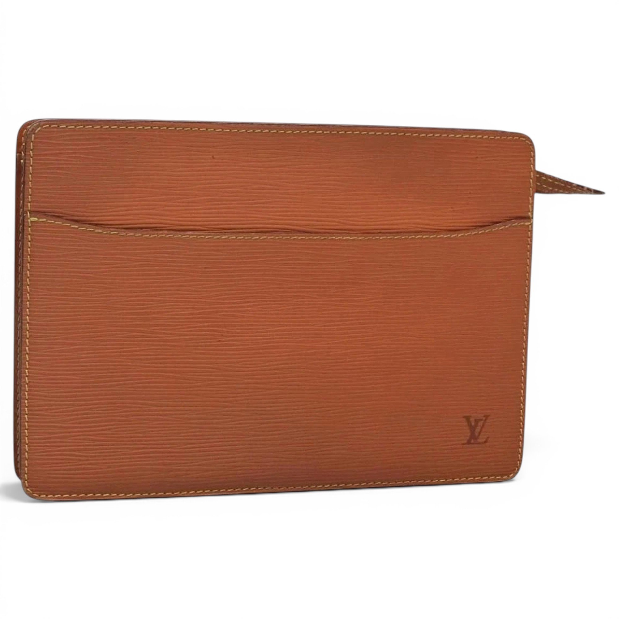 Leather clutch bag