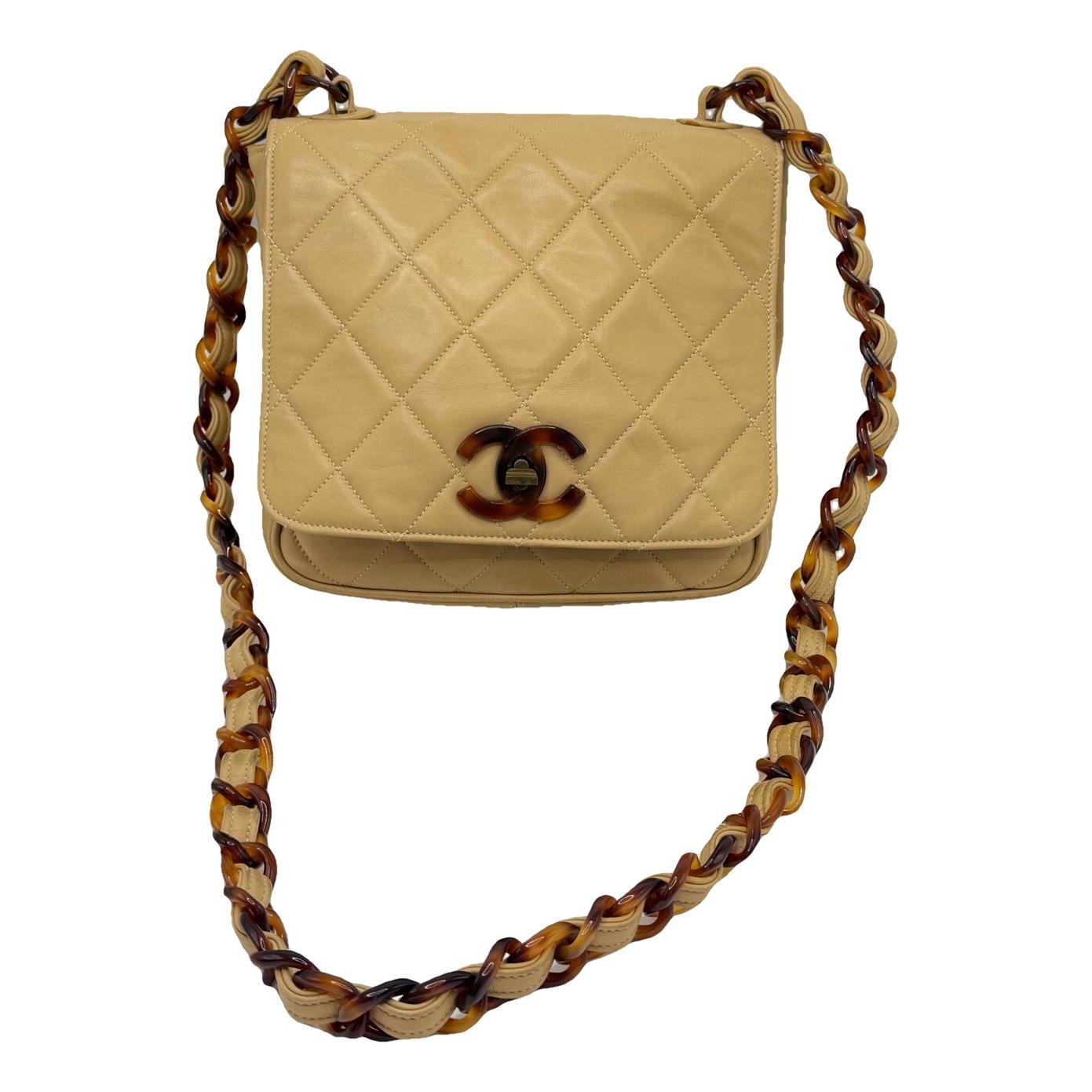 Trendy CC leather crossbody bag