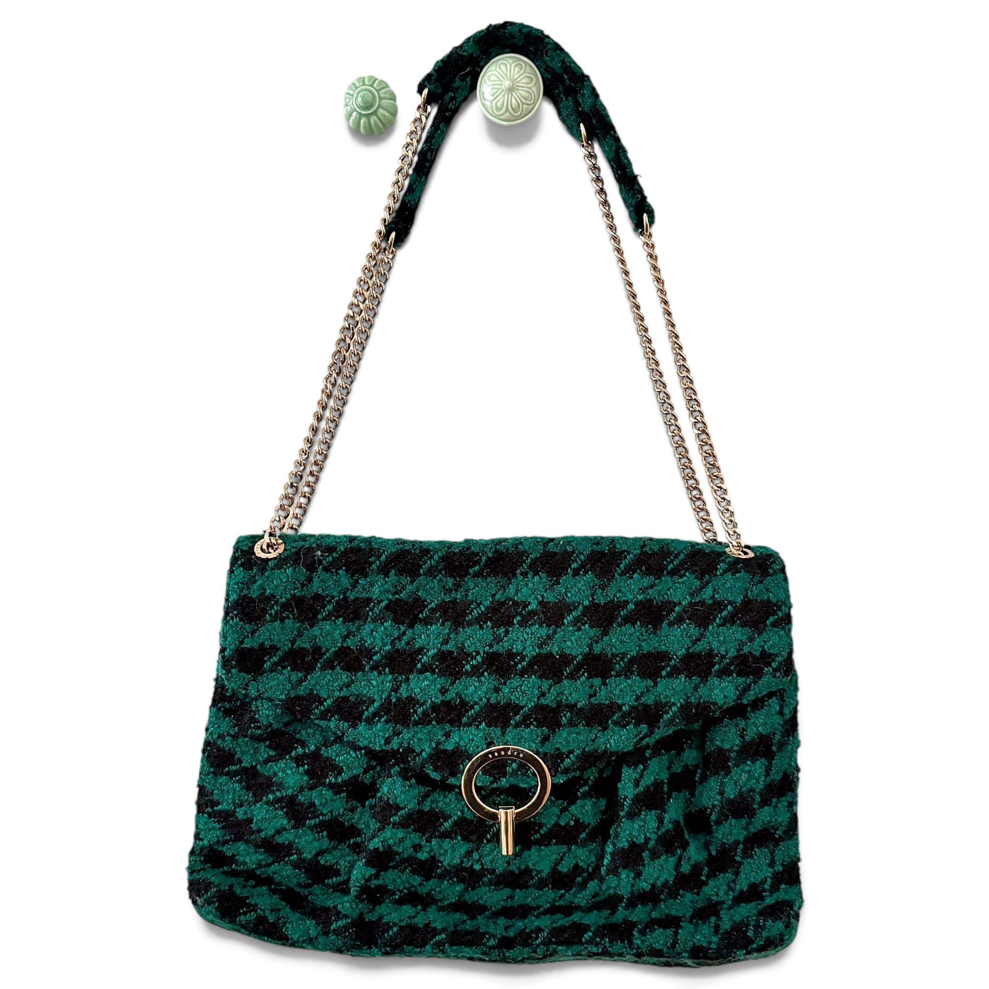 Sandro Yza tweed handbag