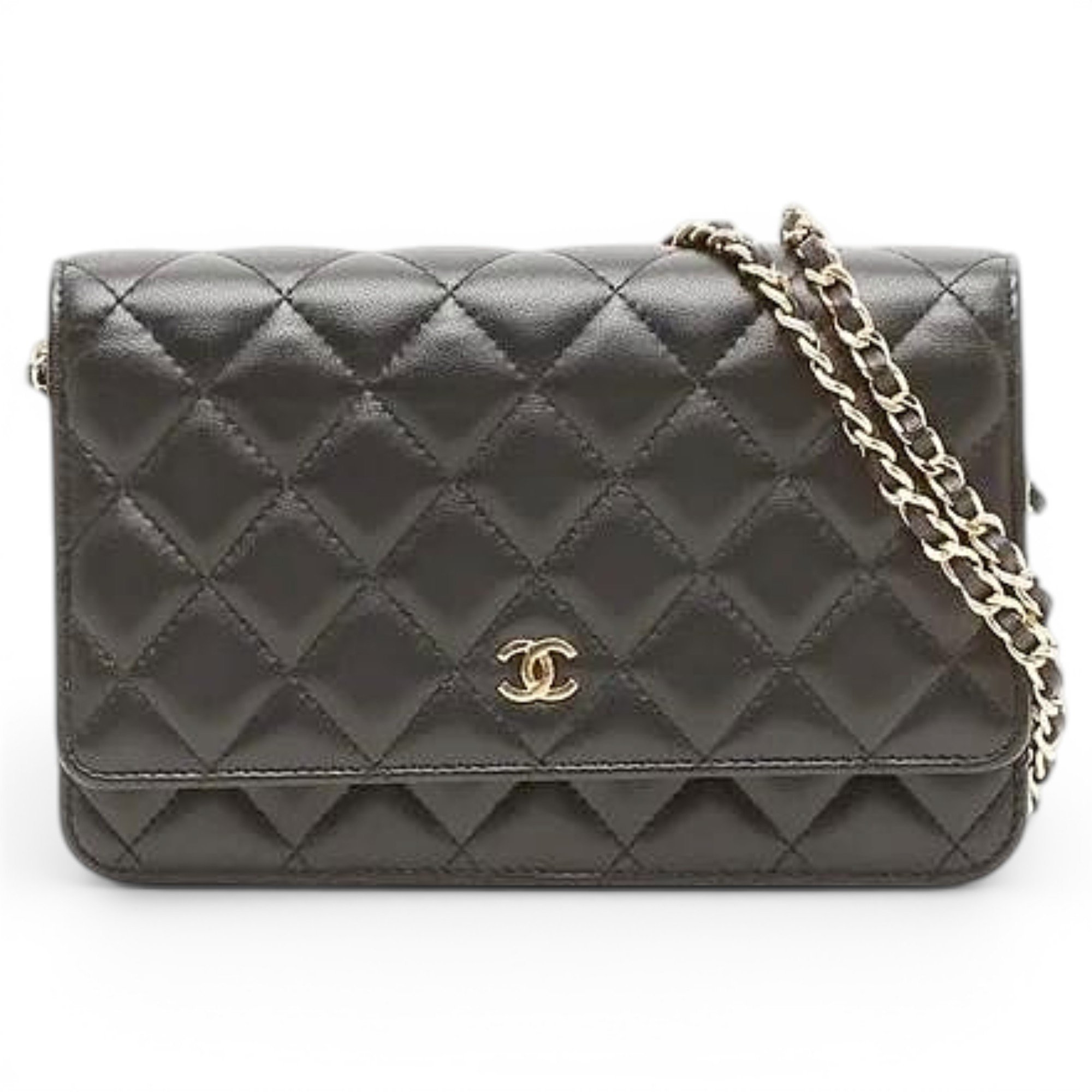 Wallet On Chain leather crossbody bag