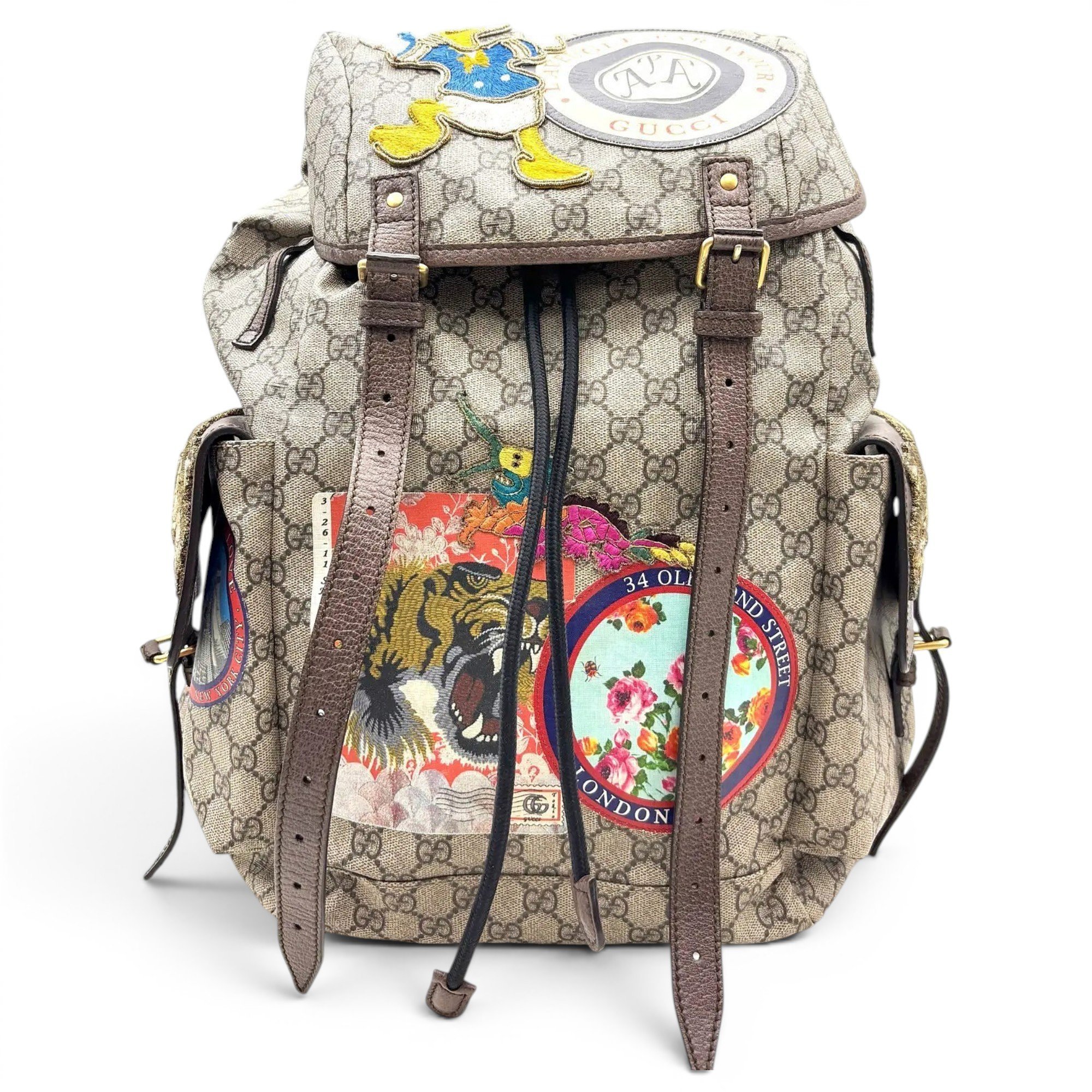 Bamboo Tassel Oval vinyl backpack