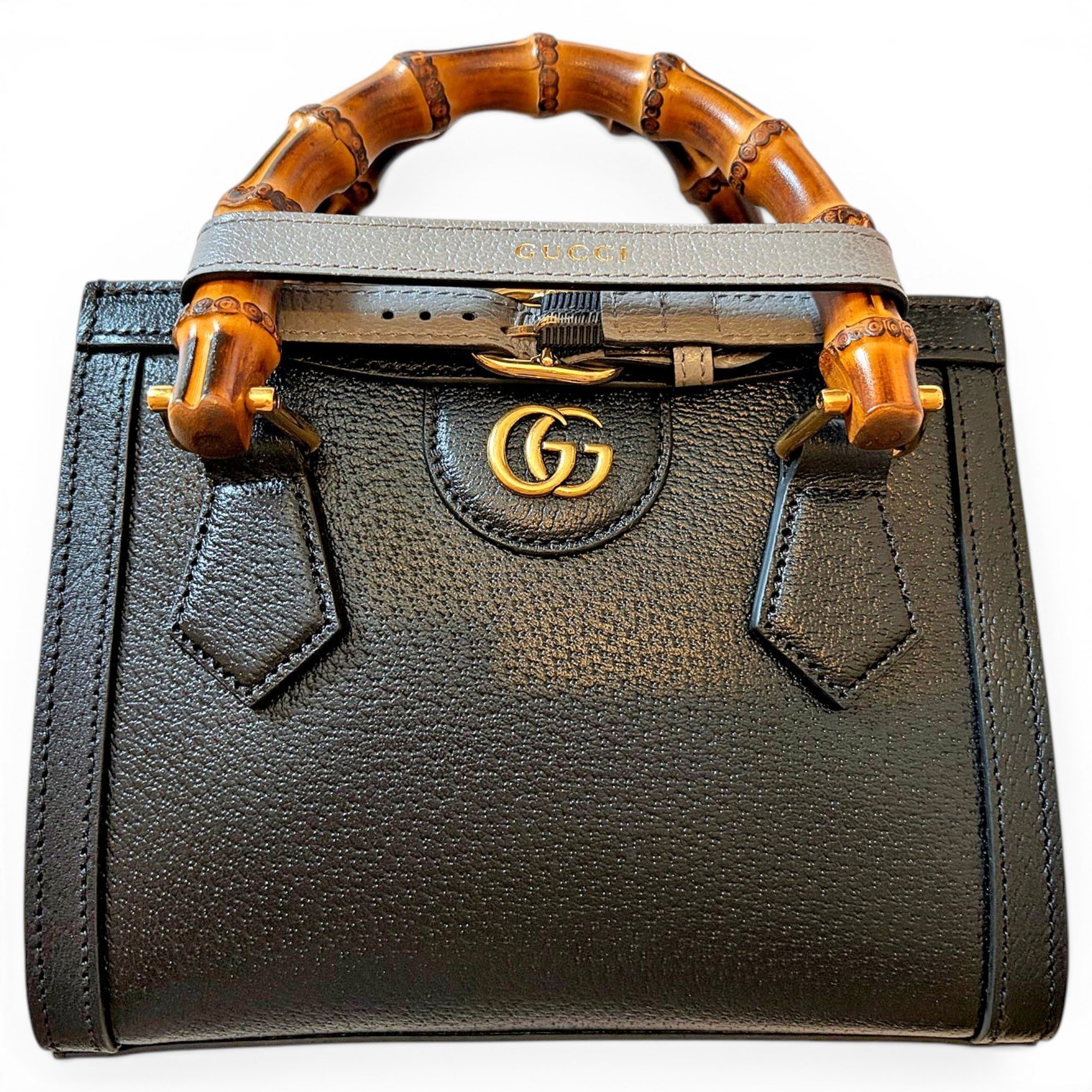 Diana Bamboo leather handbag
