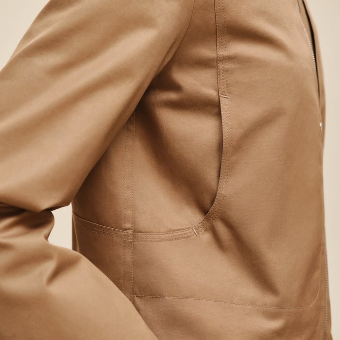 Brun Mahogany Blouson En Twill De Coton