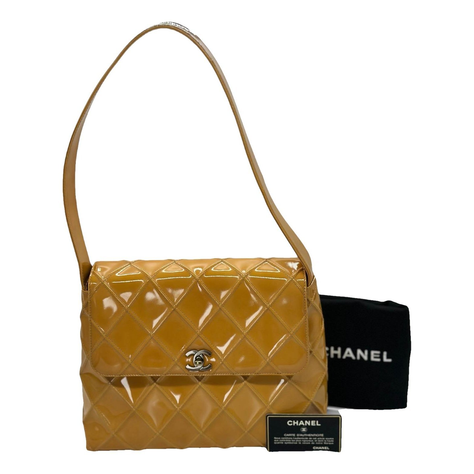 Patent leather handbag
