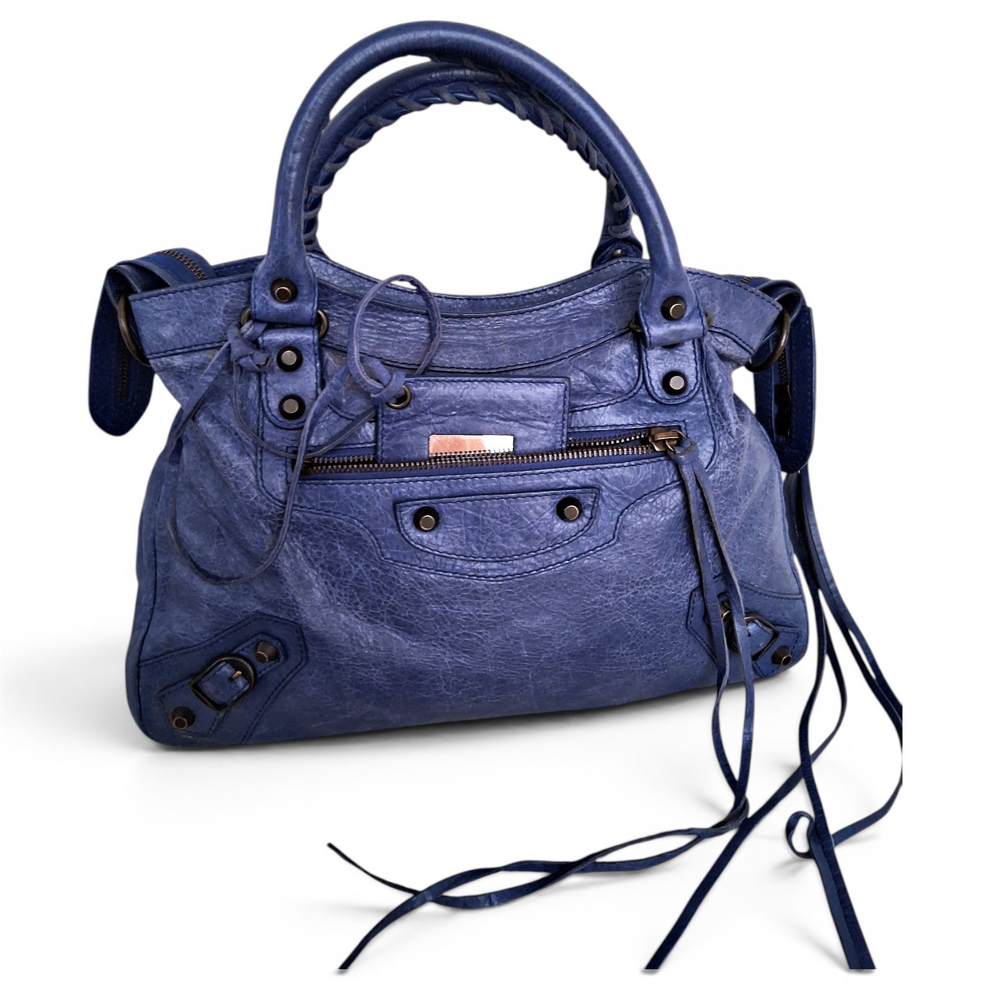 Town leather handbag