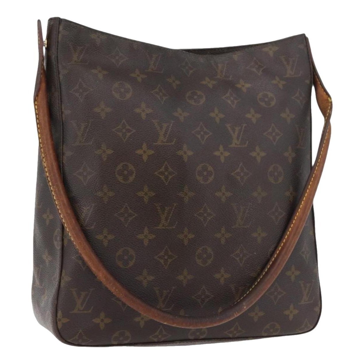 Looping leather handbag