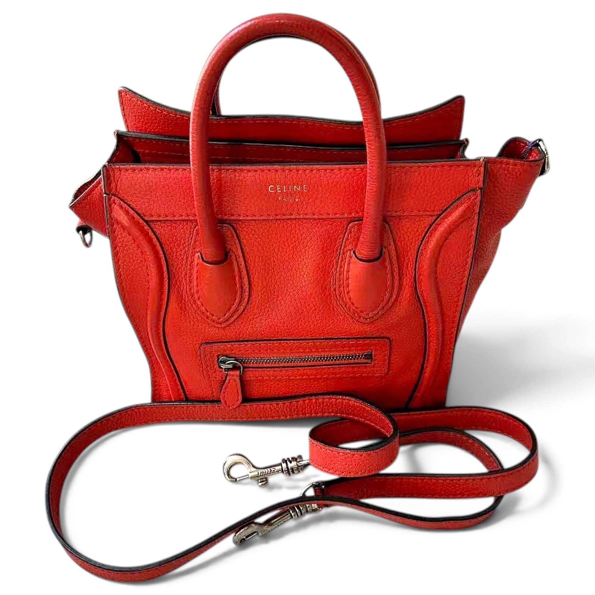 Celine Nano Luggage leather handbag
