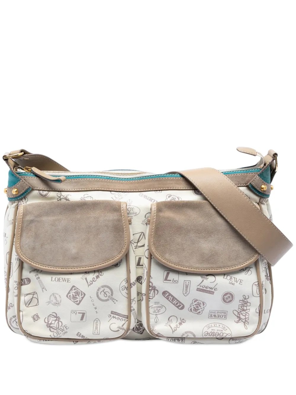 2006 160th Anniversary Suede Trimmed Canvas crossbody bag