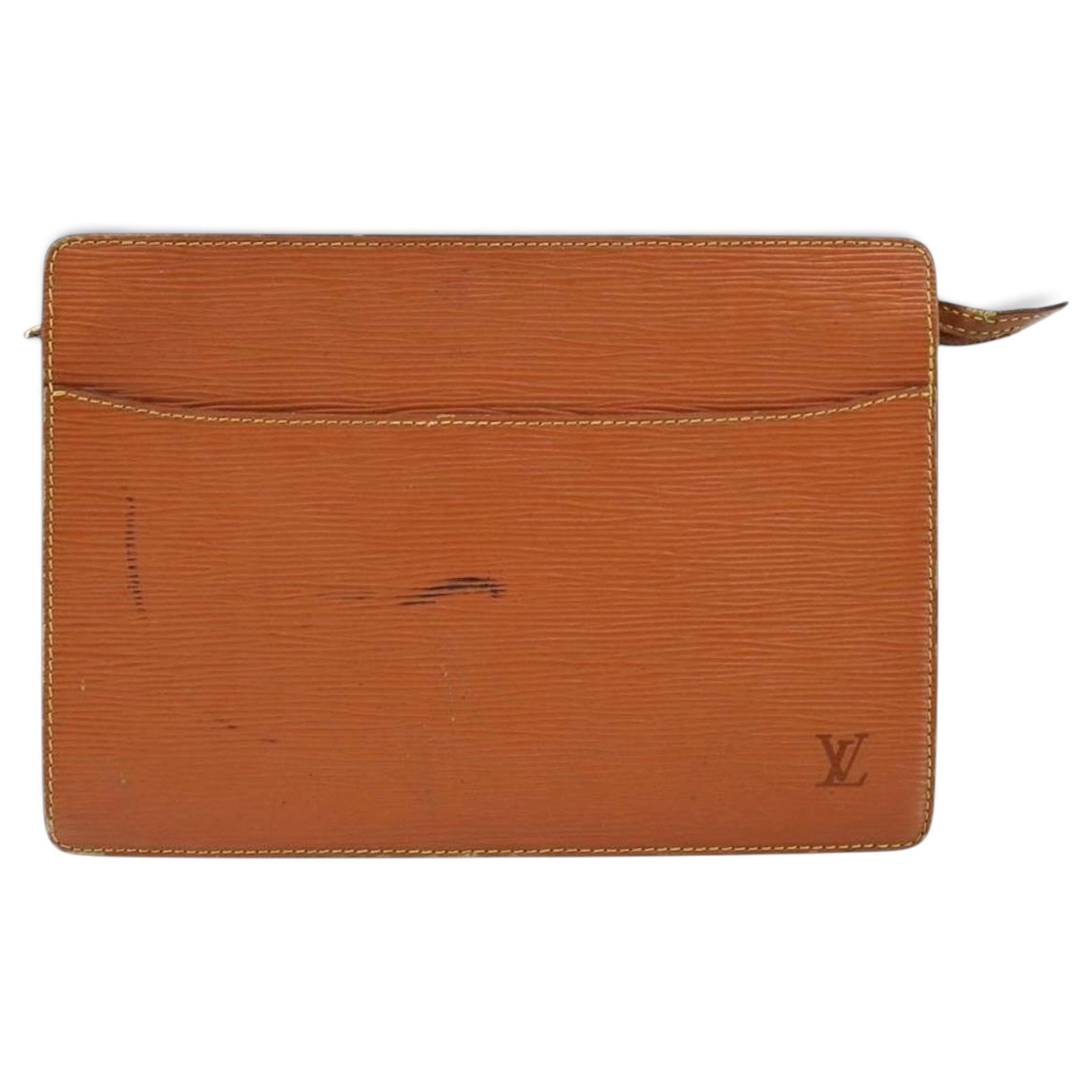 Leather clutch bag