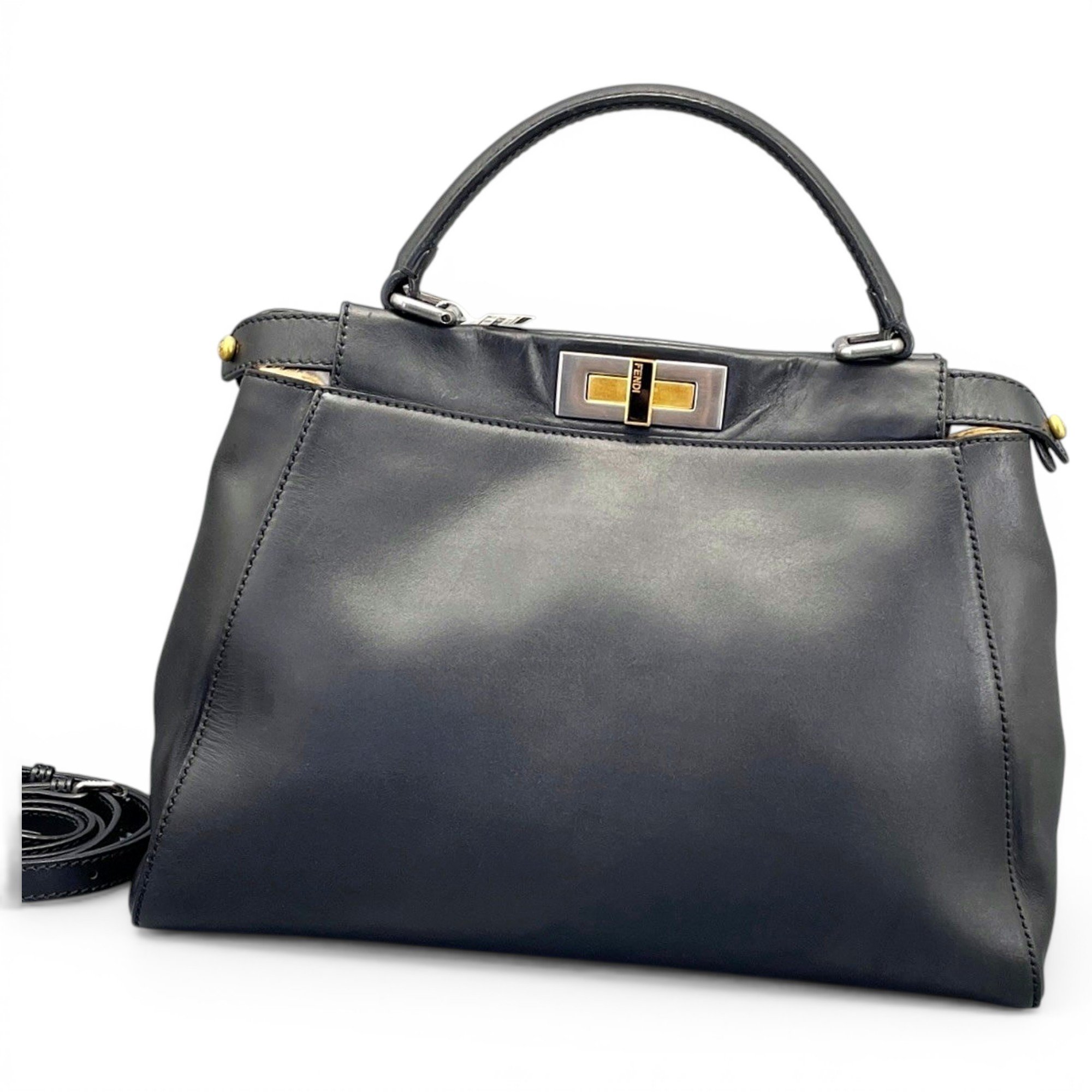 Peekaboo leather handbag
