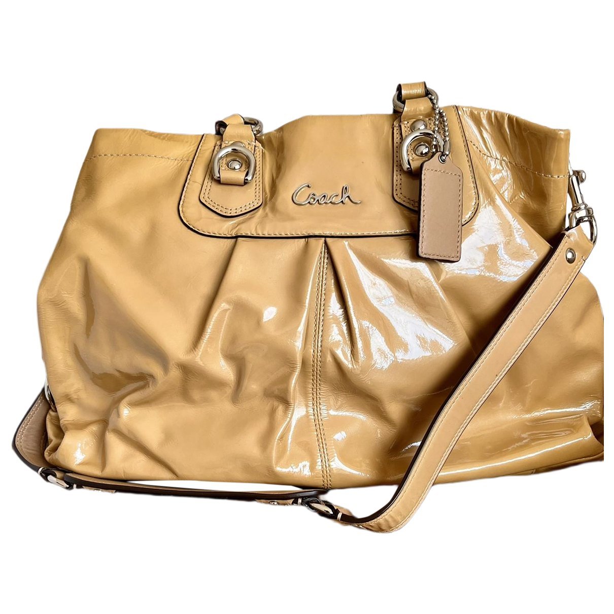 Patent leather handbag