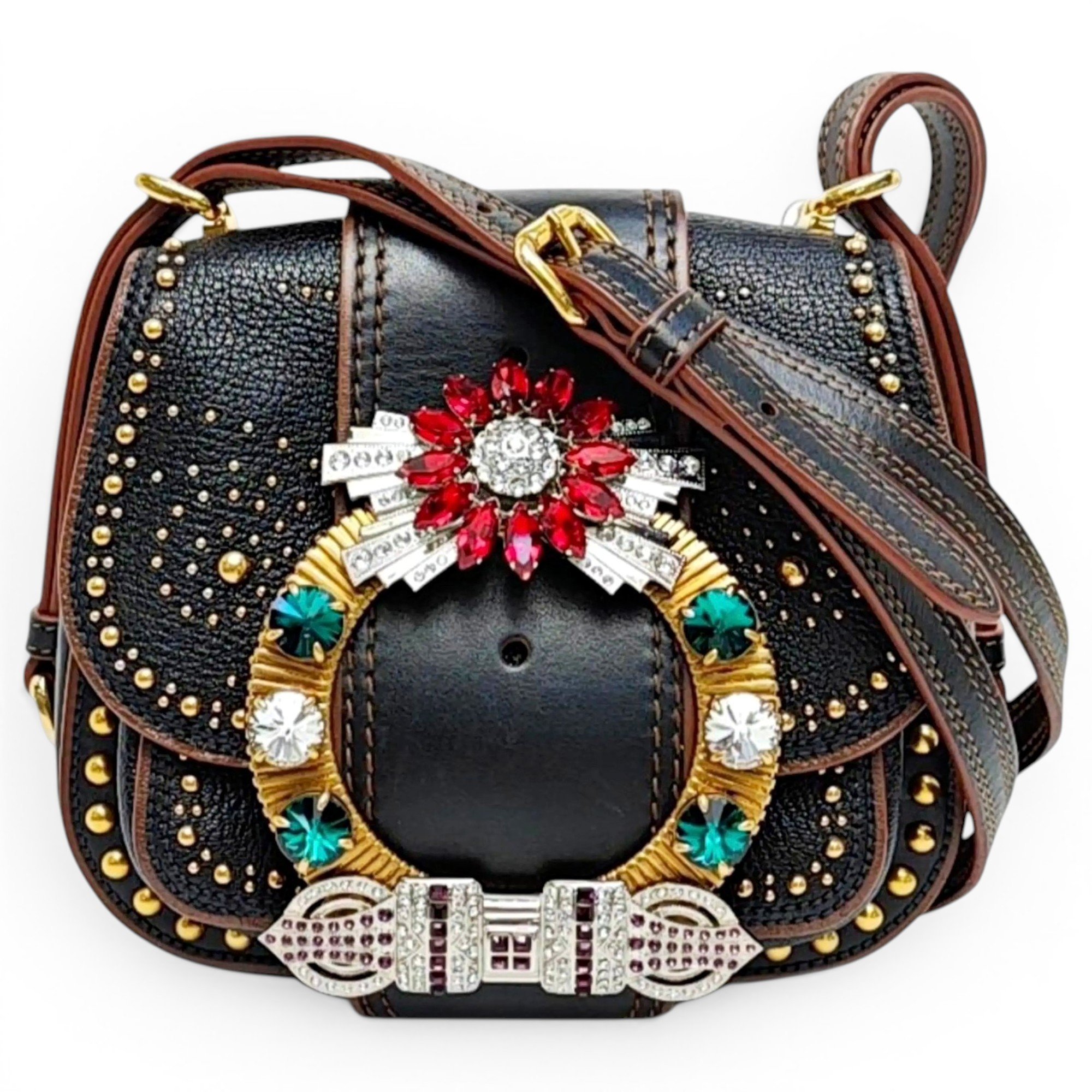 Miu Lady leather handbag