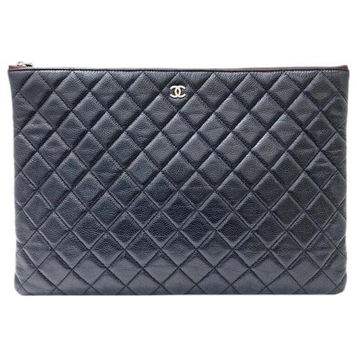 Leather clutch bag