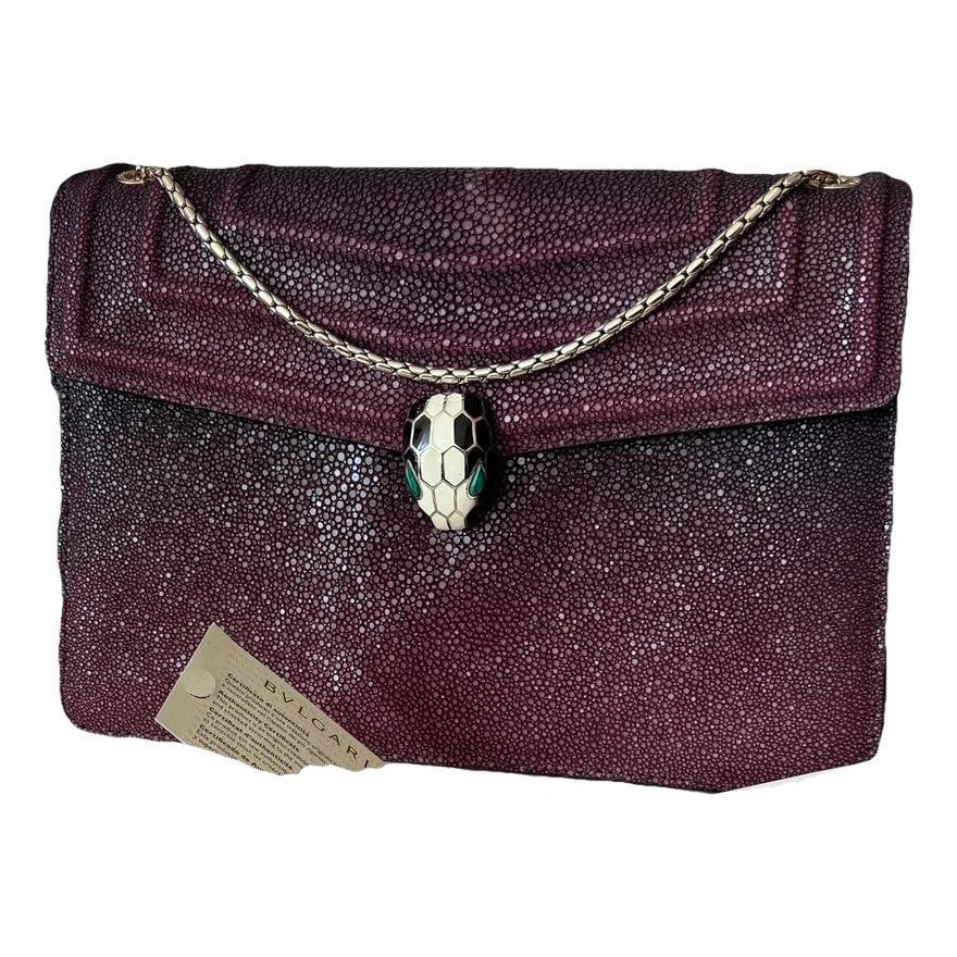 Serpenti patent leather handbag