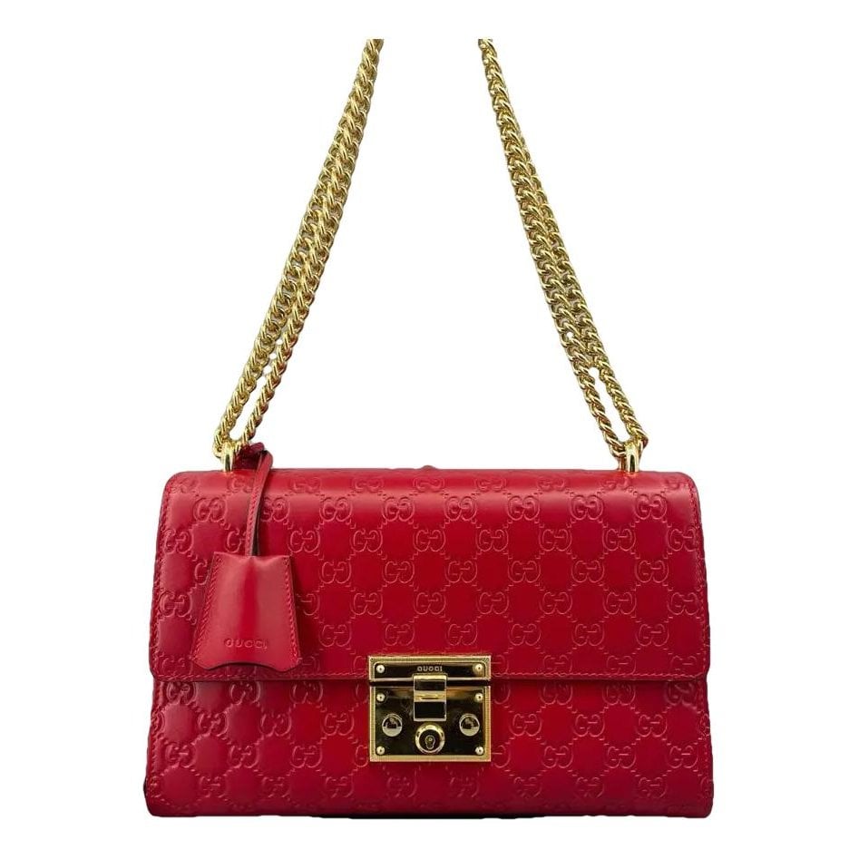Padlock leather crossbody bag