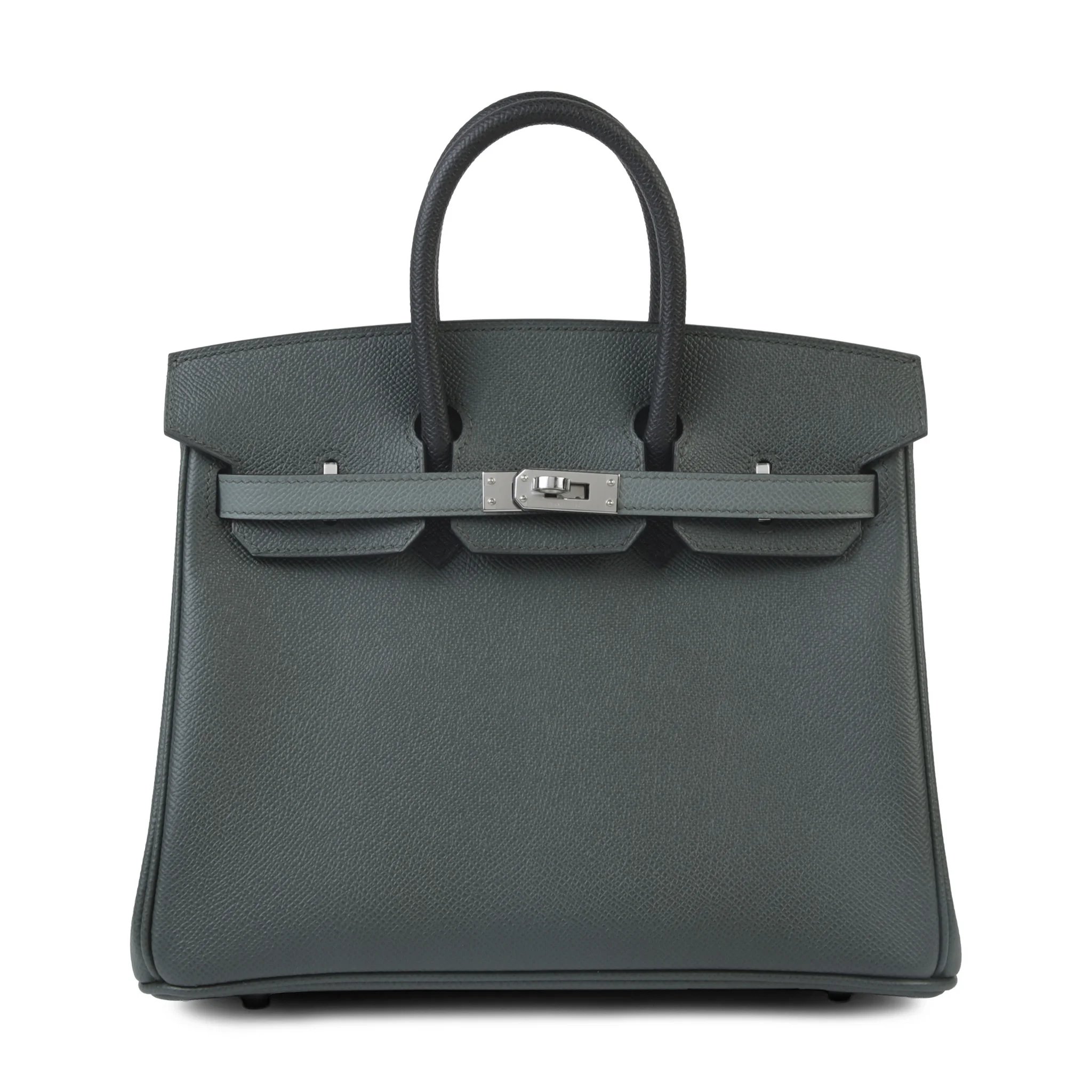 Brand New ( Rank N ) HERMÈS Birkin 25 Vert Amande (63) Vert Mangrove (Q0) Noir (89) Epsom Palladium hardware K (2025)