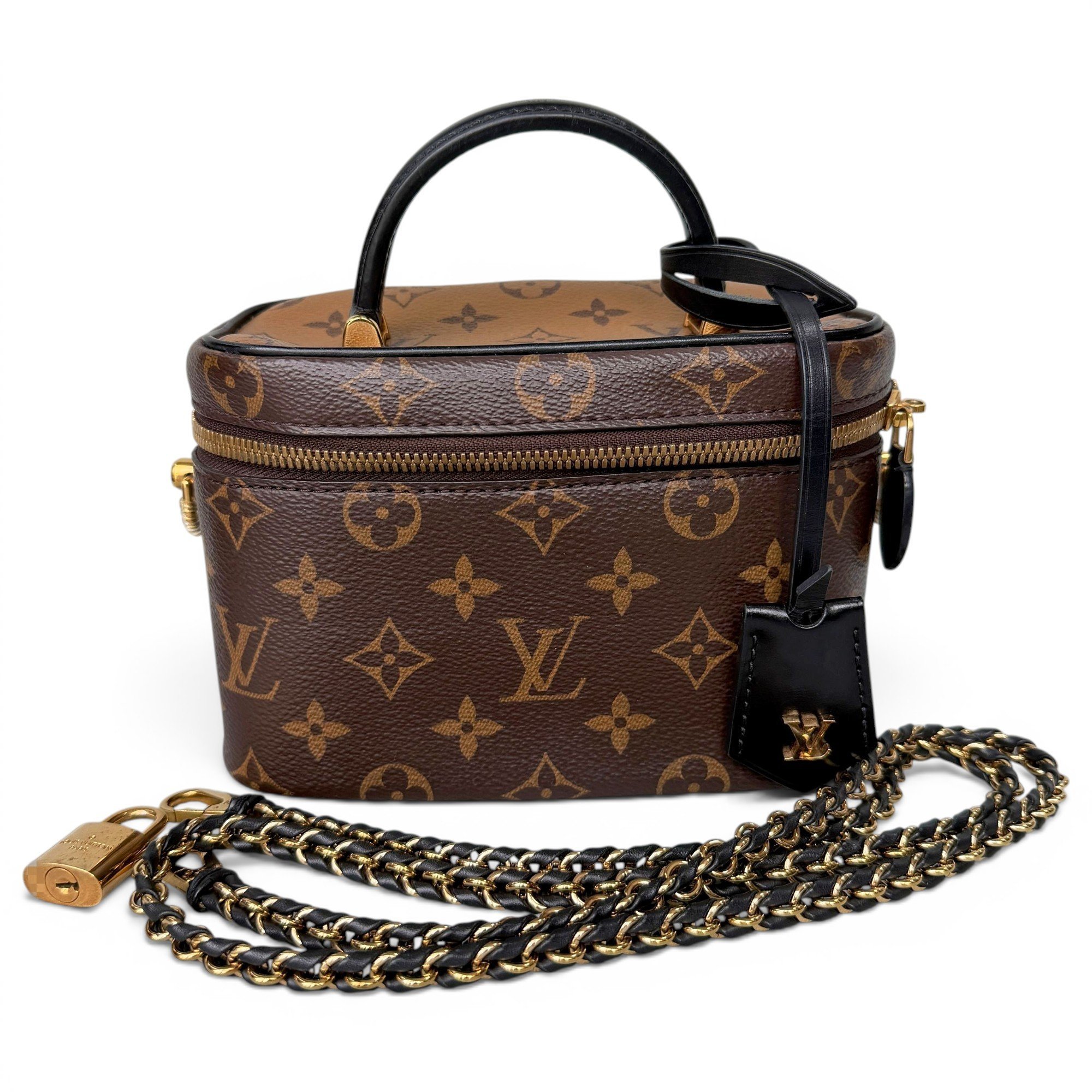 Vanity leather handbag