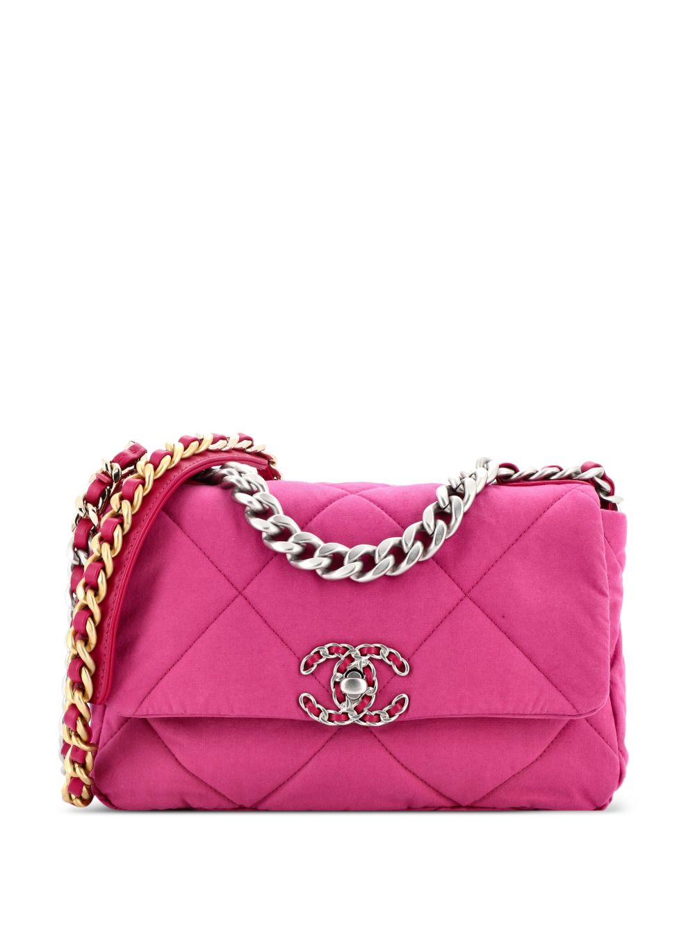 19 Flap Bag Quilted Canvas Medium shoulder bag