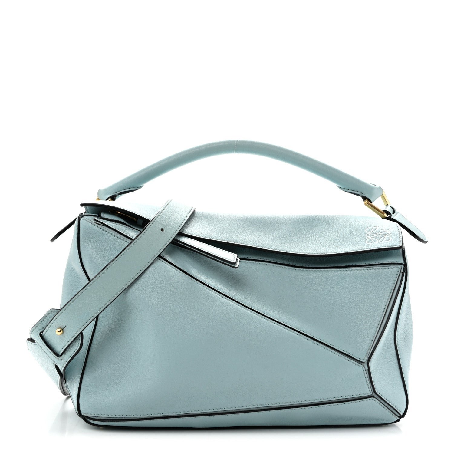 Loewe Calfskin Medium Puzzle Bag Light Blue