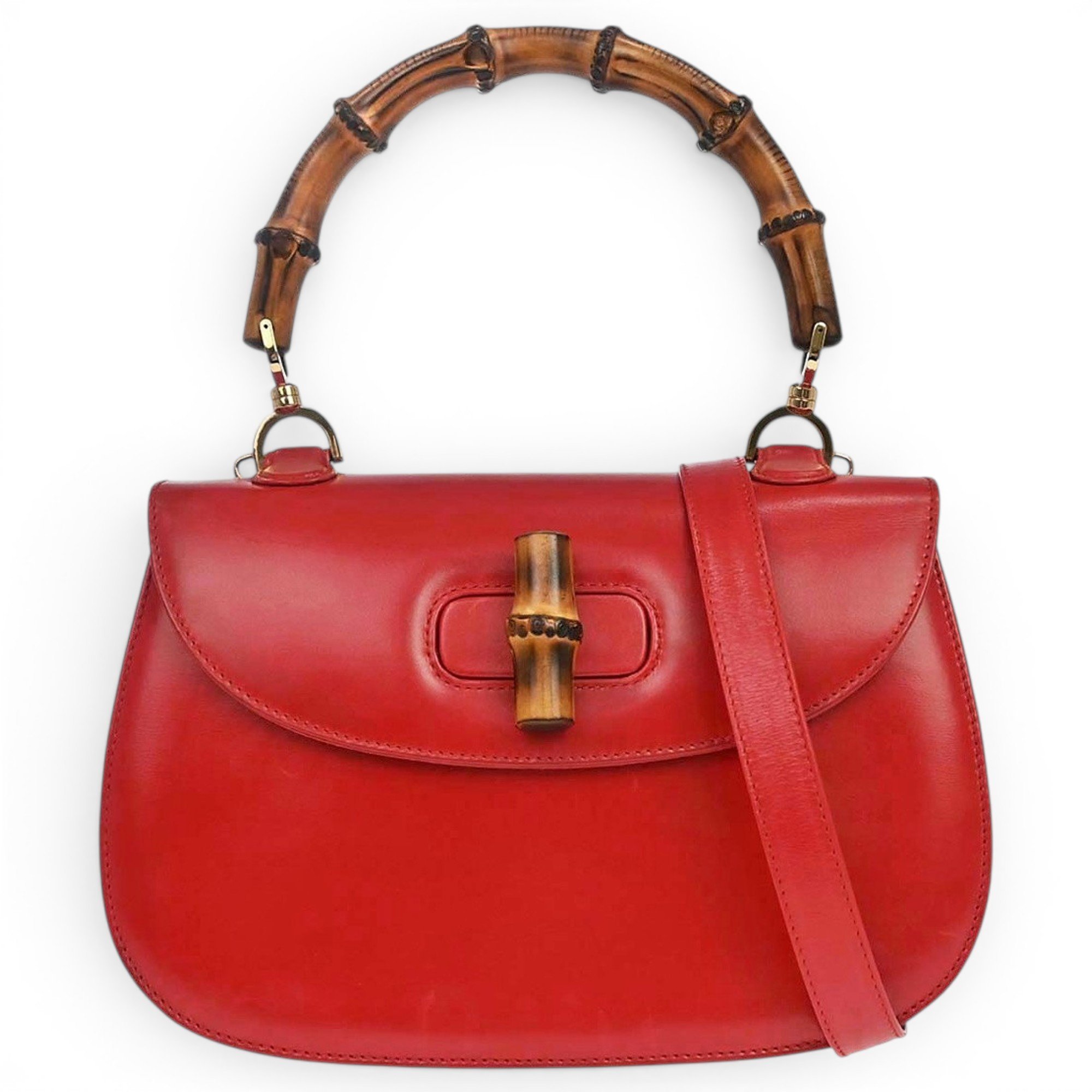 Lady Bamboo leather handbag