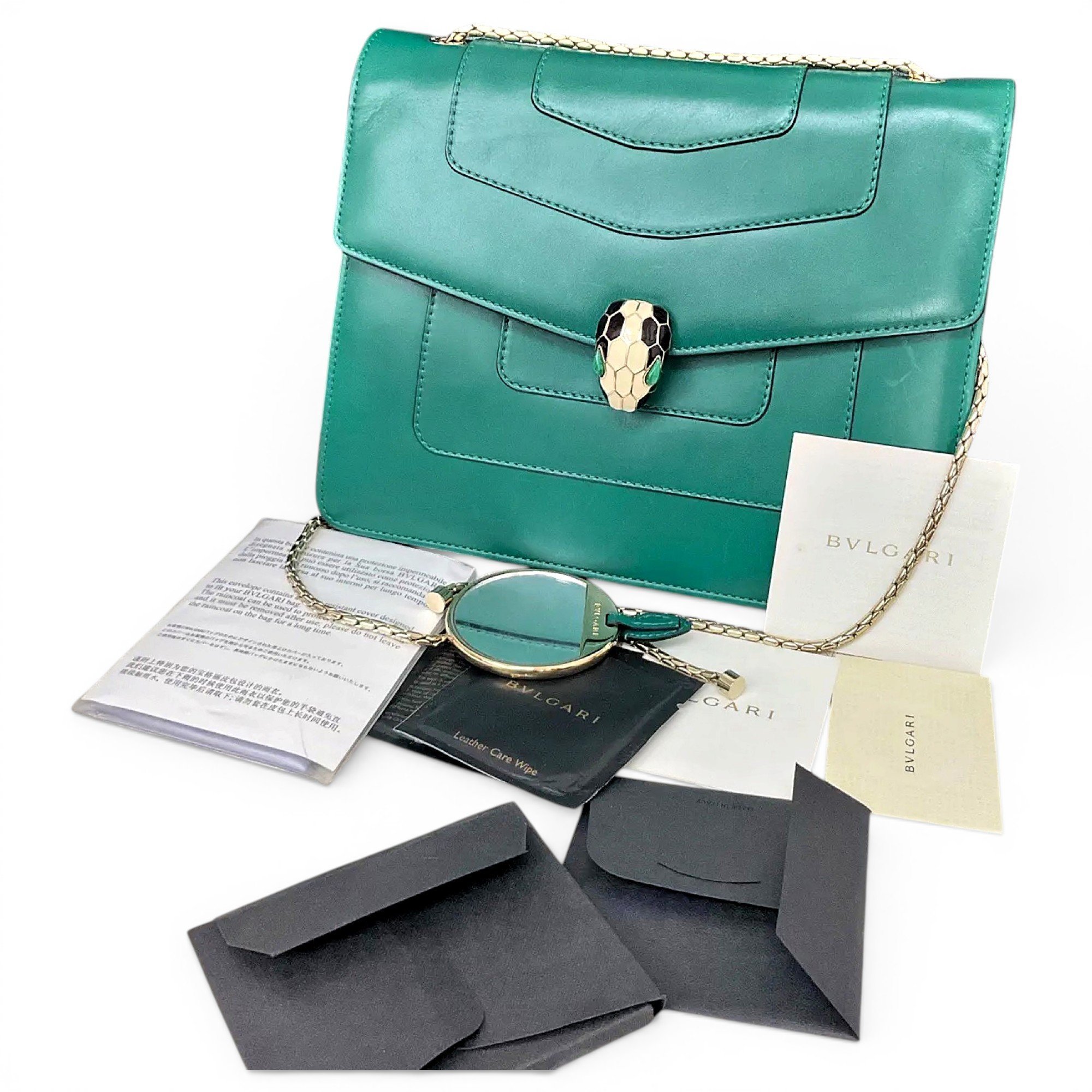 Bvlgari Serpenti leather handbag