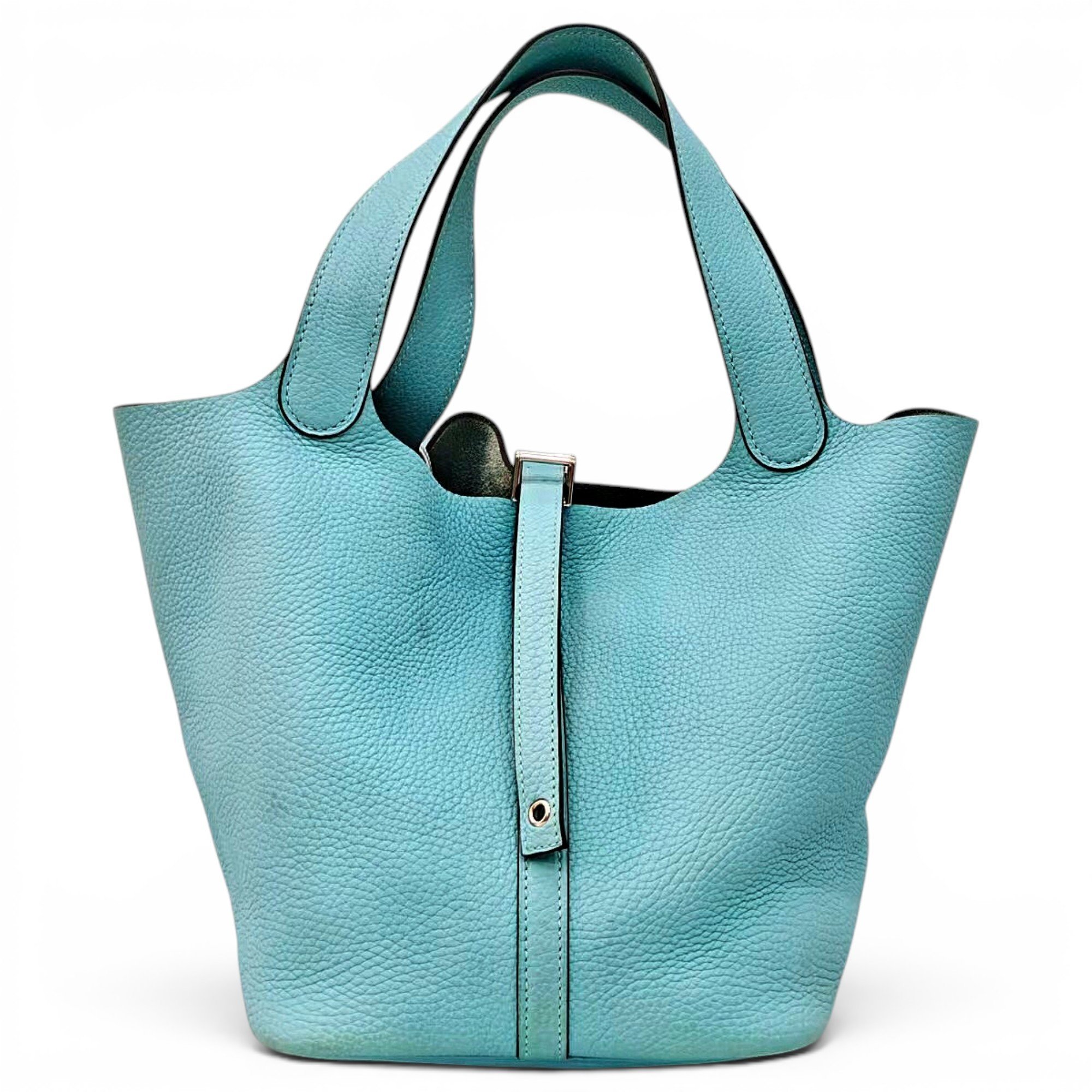 Picotin leather tote