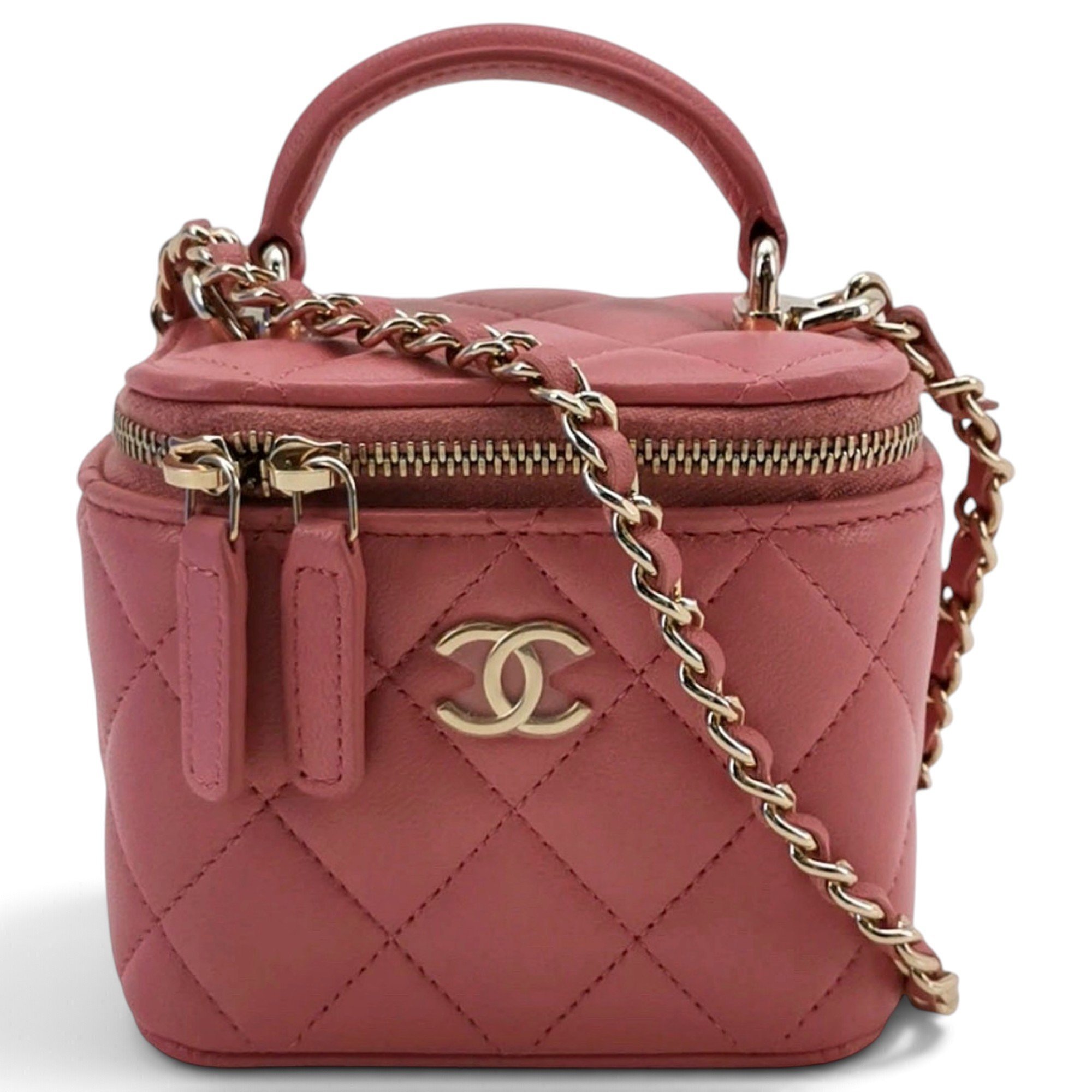 Vanity leather handbag