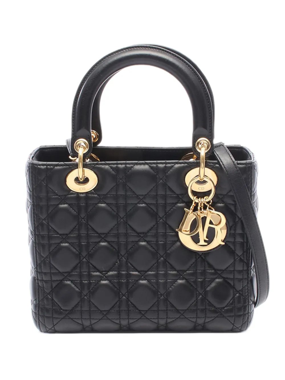 2000-2026 Medium Lambskin Cannage Lady Dior satchel