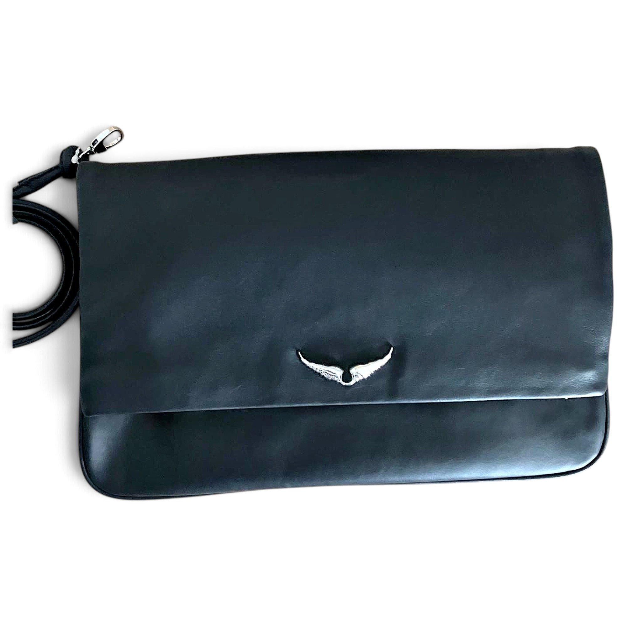 Rock leather clutch bag