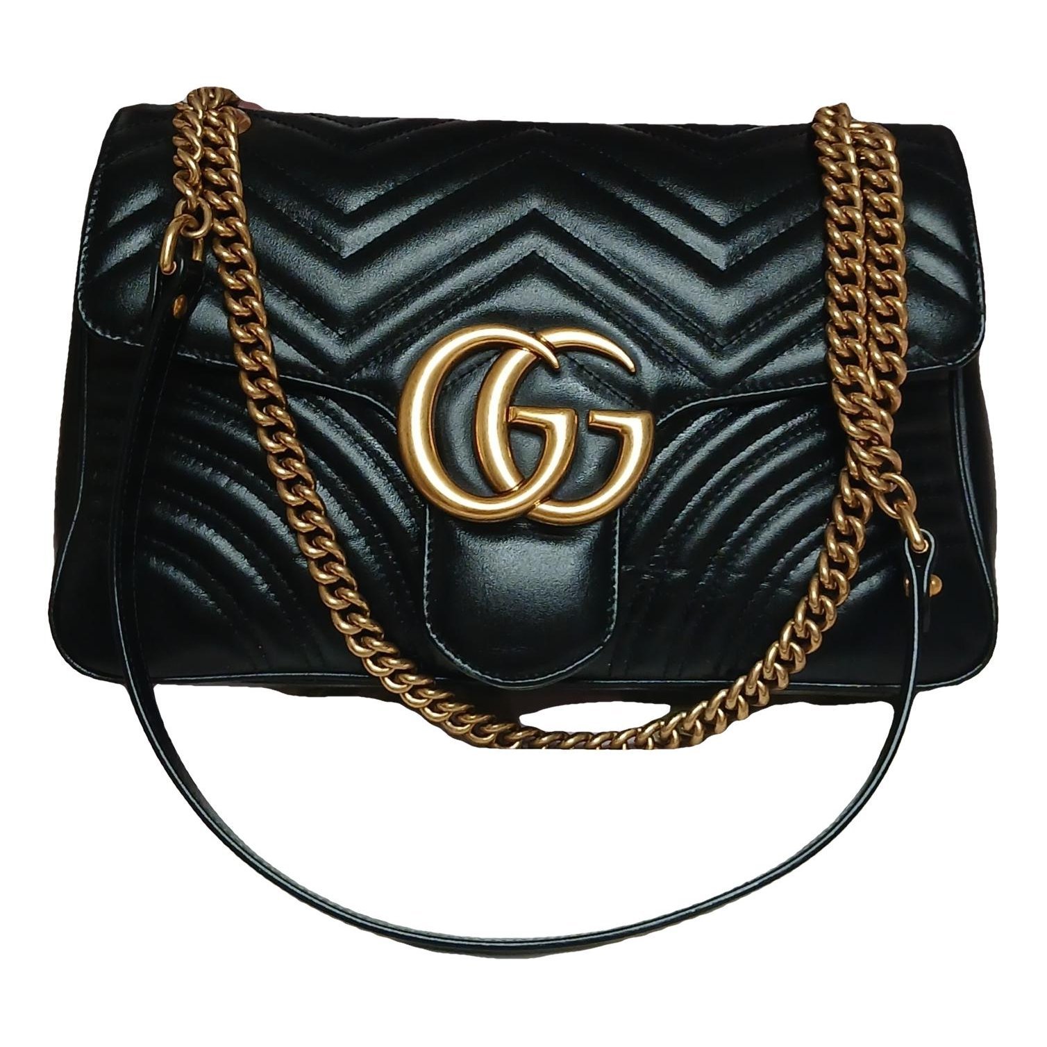 GG Marmont Flap leather crossbody bag