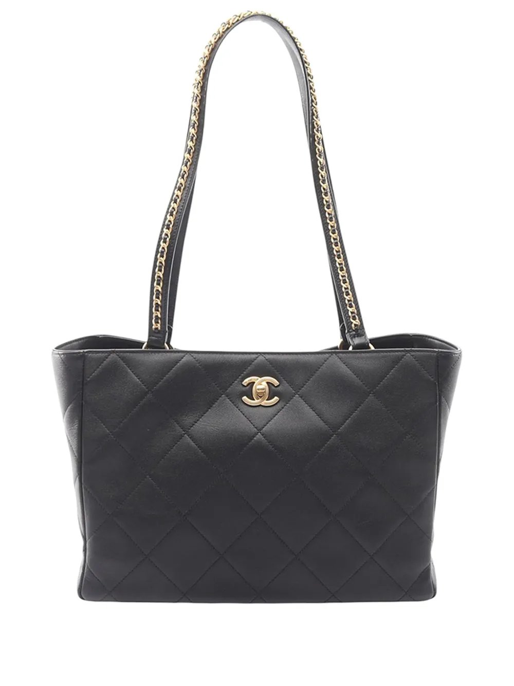 2021-2026 Quilted Calfskin Book Pocket Shopping tote bag
