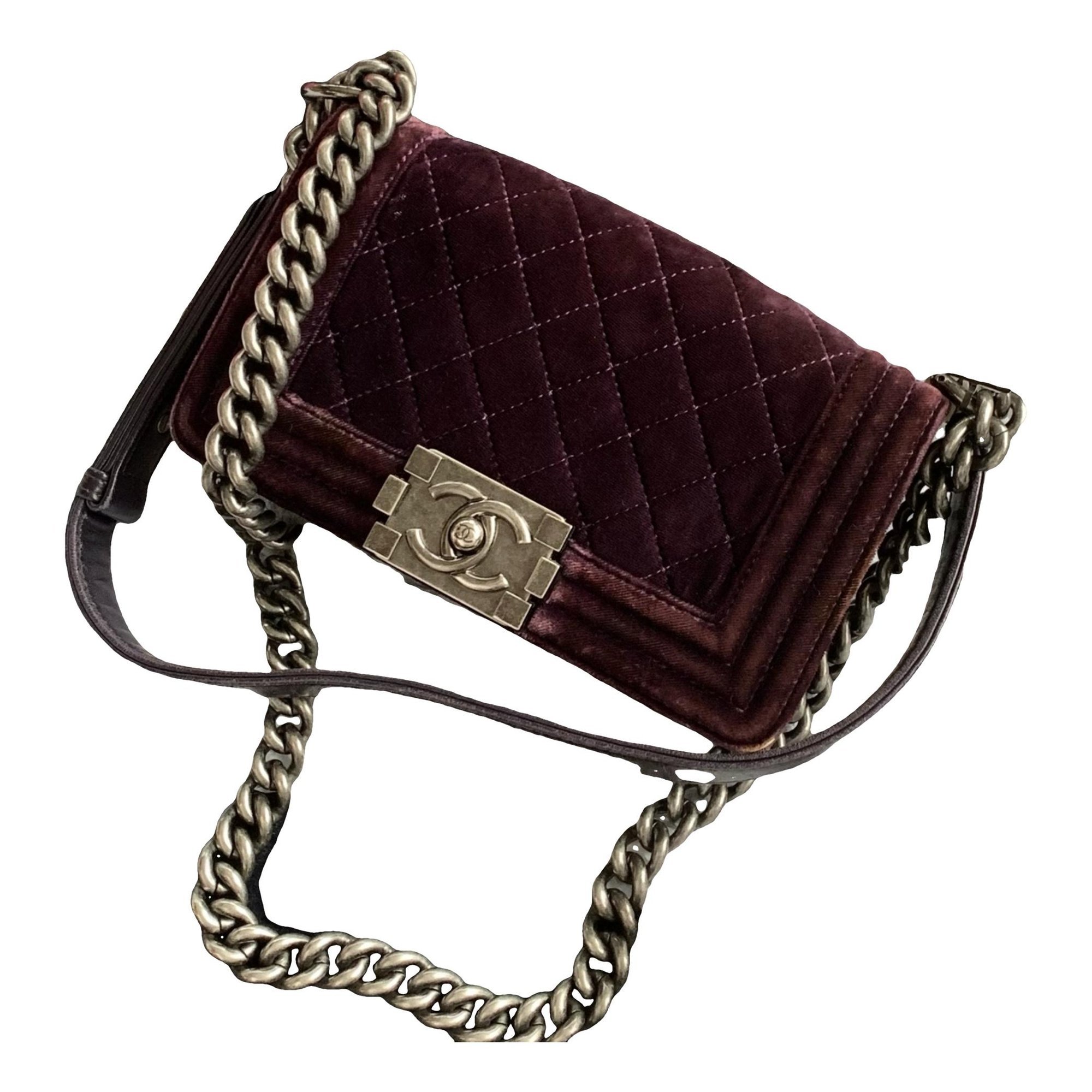 Boy velvet handbag