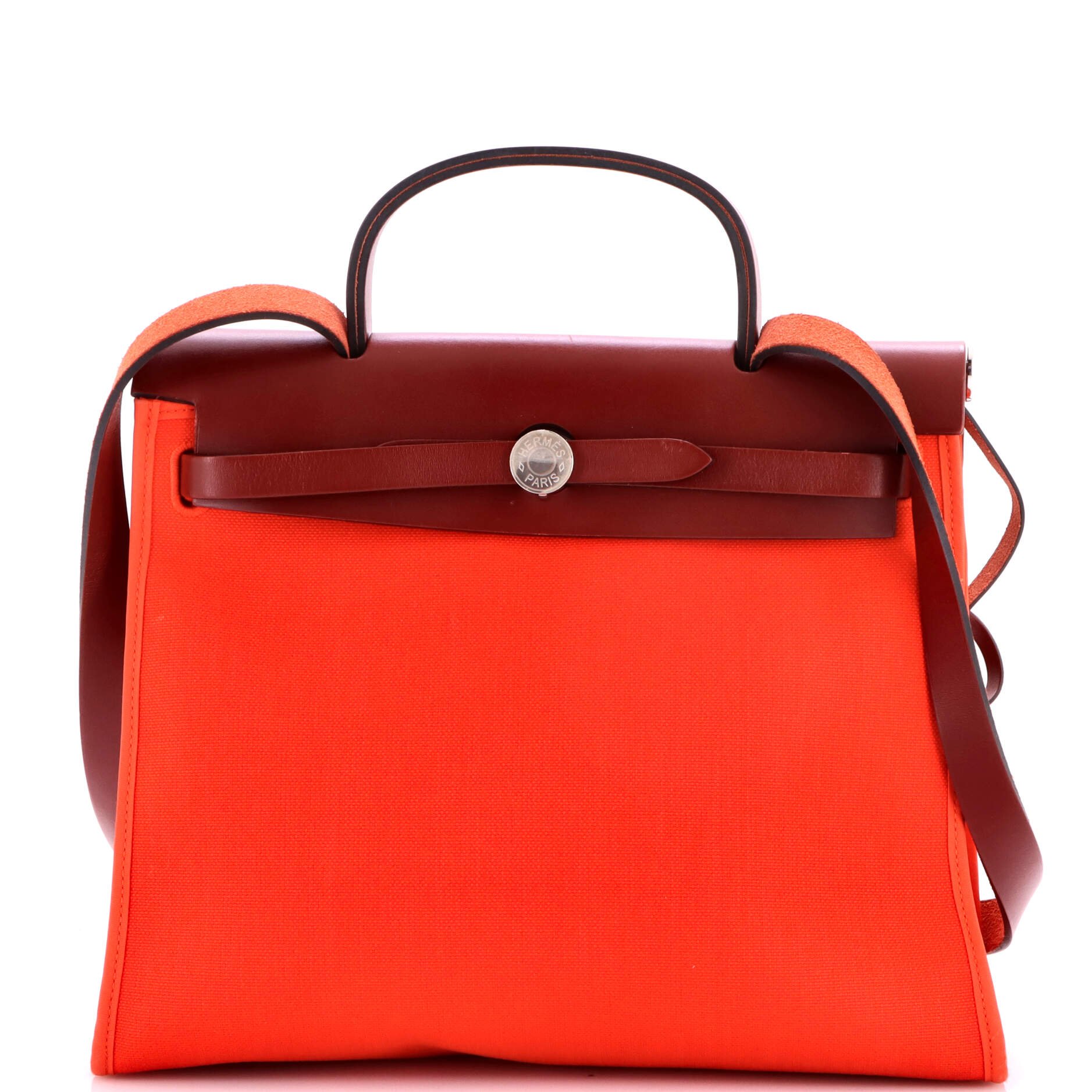 Hermes Herbag Zip Leather and Toile 31