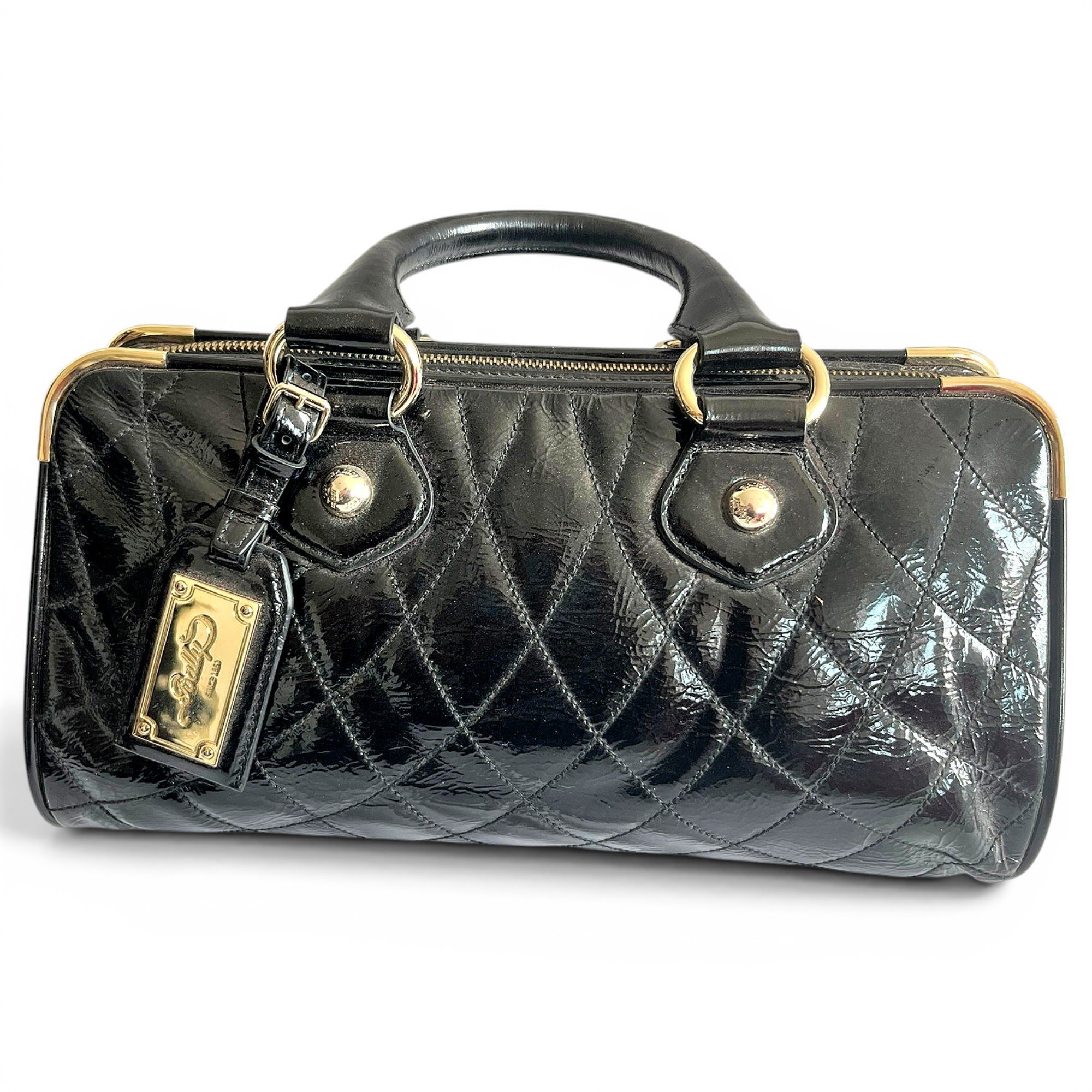 Patent leather bowling bag