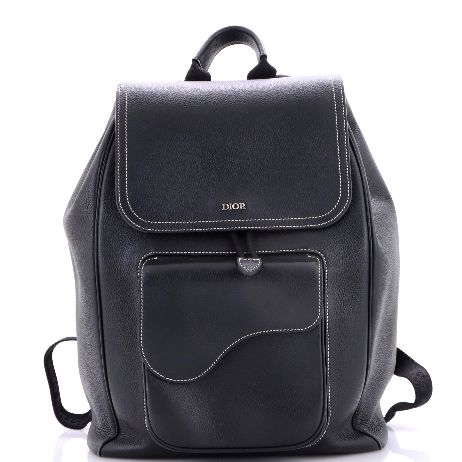Dior Saddle Single Pocket Backpack Leather Large