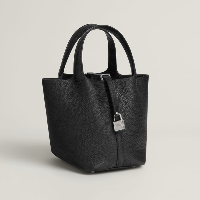 Noir Picotin Lock 18 Bag