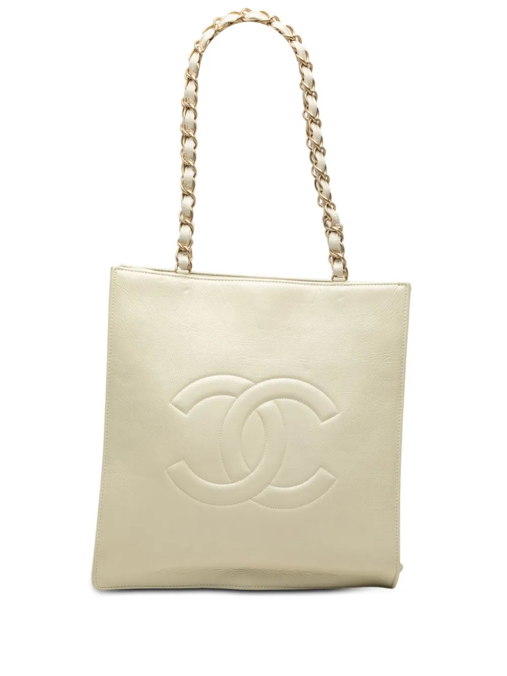 2020 Shiny Aged Calfskin North South Shopping tote bag