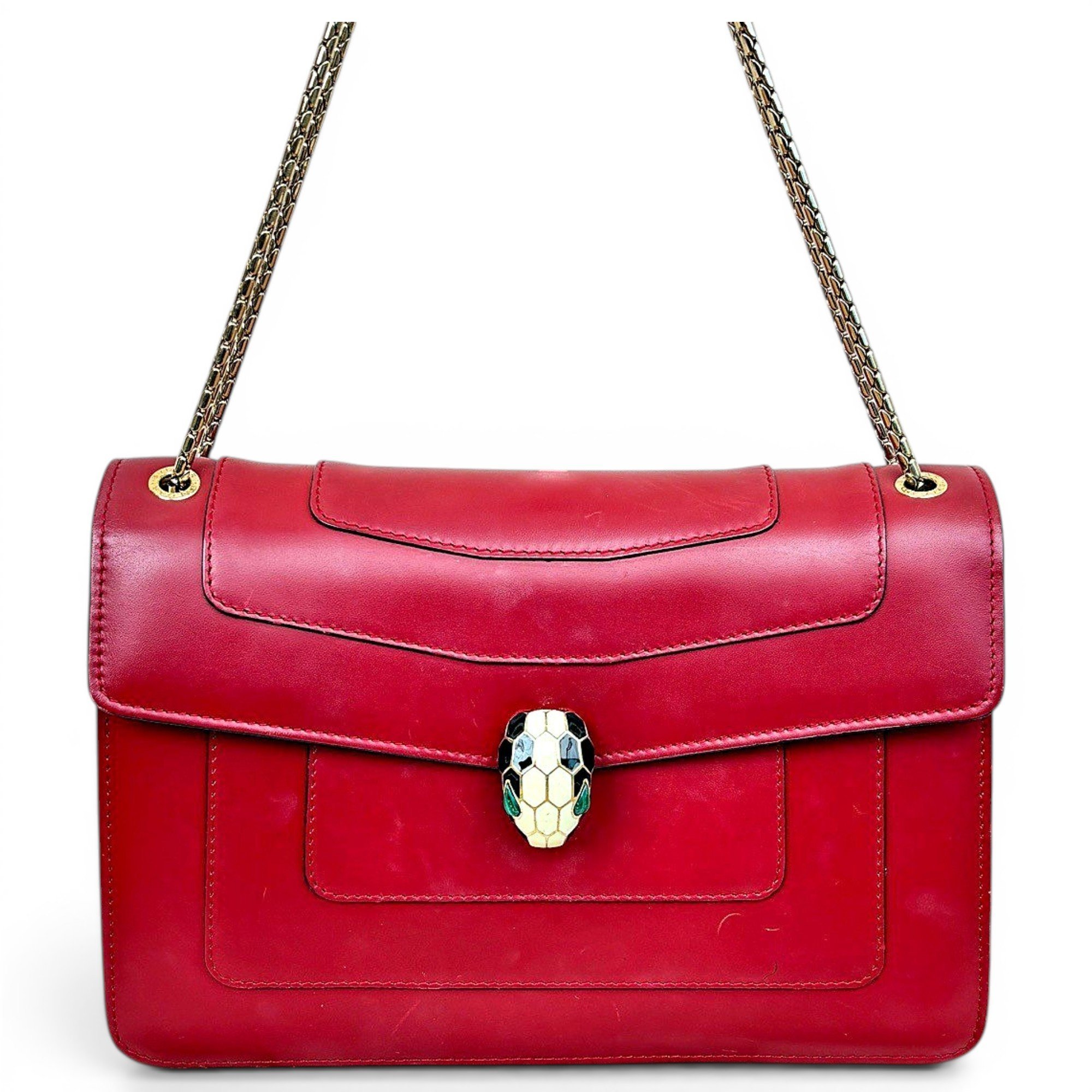 Bvlgari Serpenti leather handbag