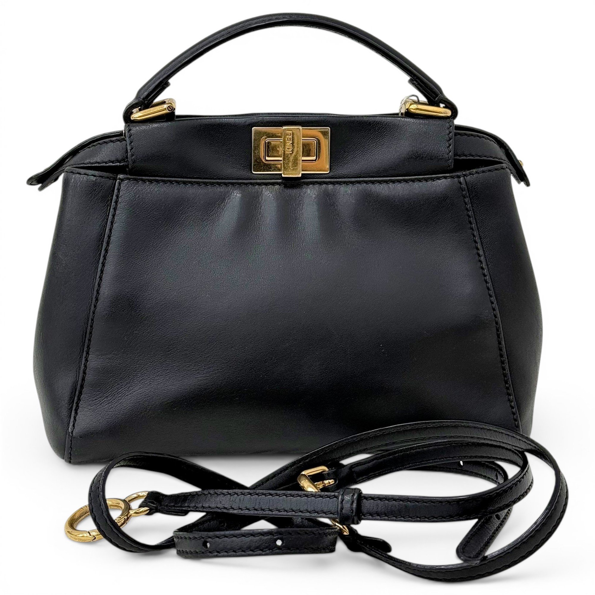 Peekaboo leather handbag